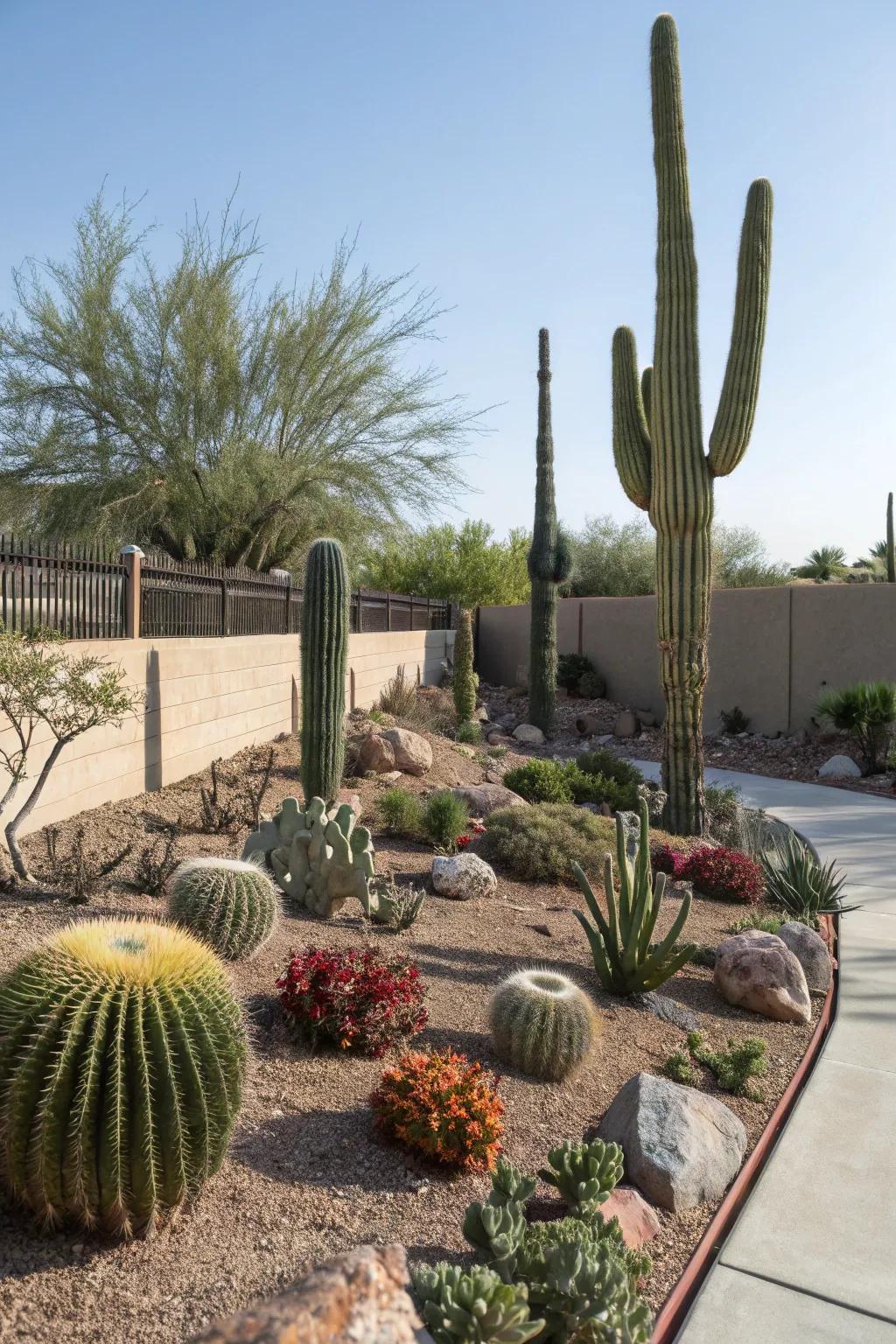 Discover the sculptural beauty of a cactus garden.