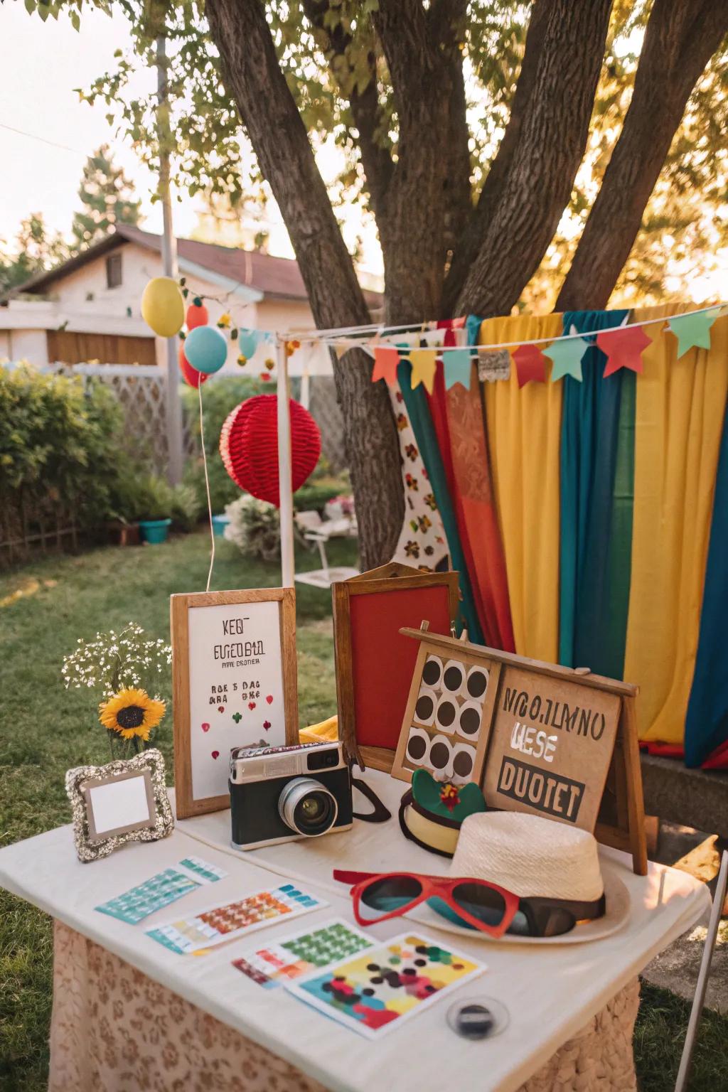 Capture the fun with a DIY photo booth.