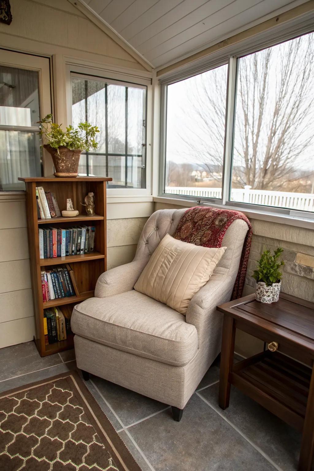 Find your happy place with a patio reading nook.