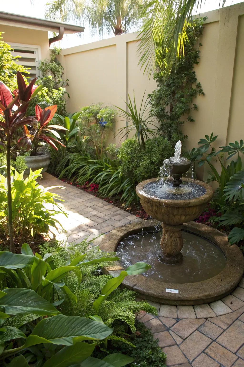 Enhance tranquility with a backyard water feature.