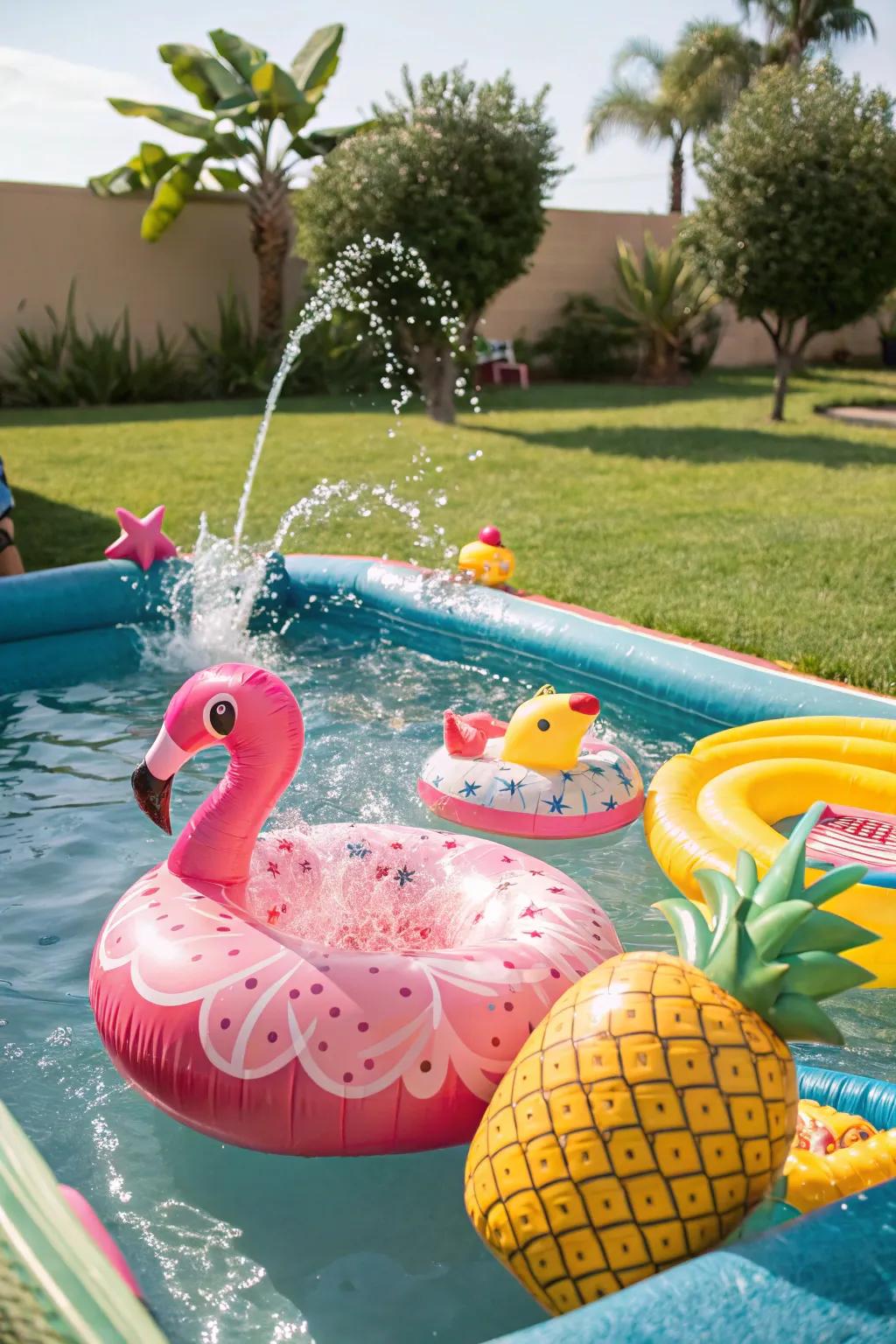 Colorful floats bring joy and whimsy to any pool.