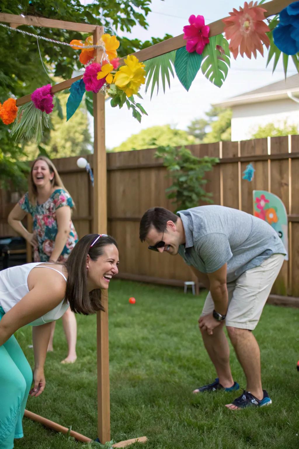 Limbo is a classic game that adds fun to any luau.