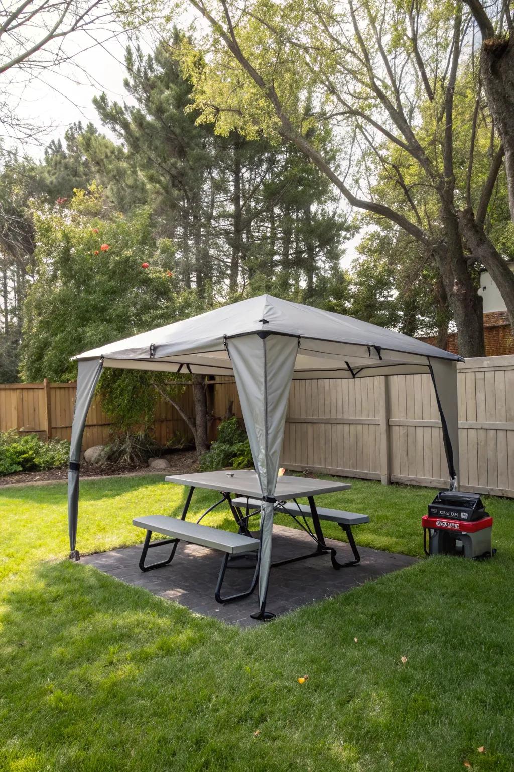 Enjoy flexibility with a portable shelter that adapts to your needs.