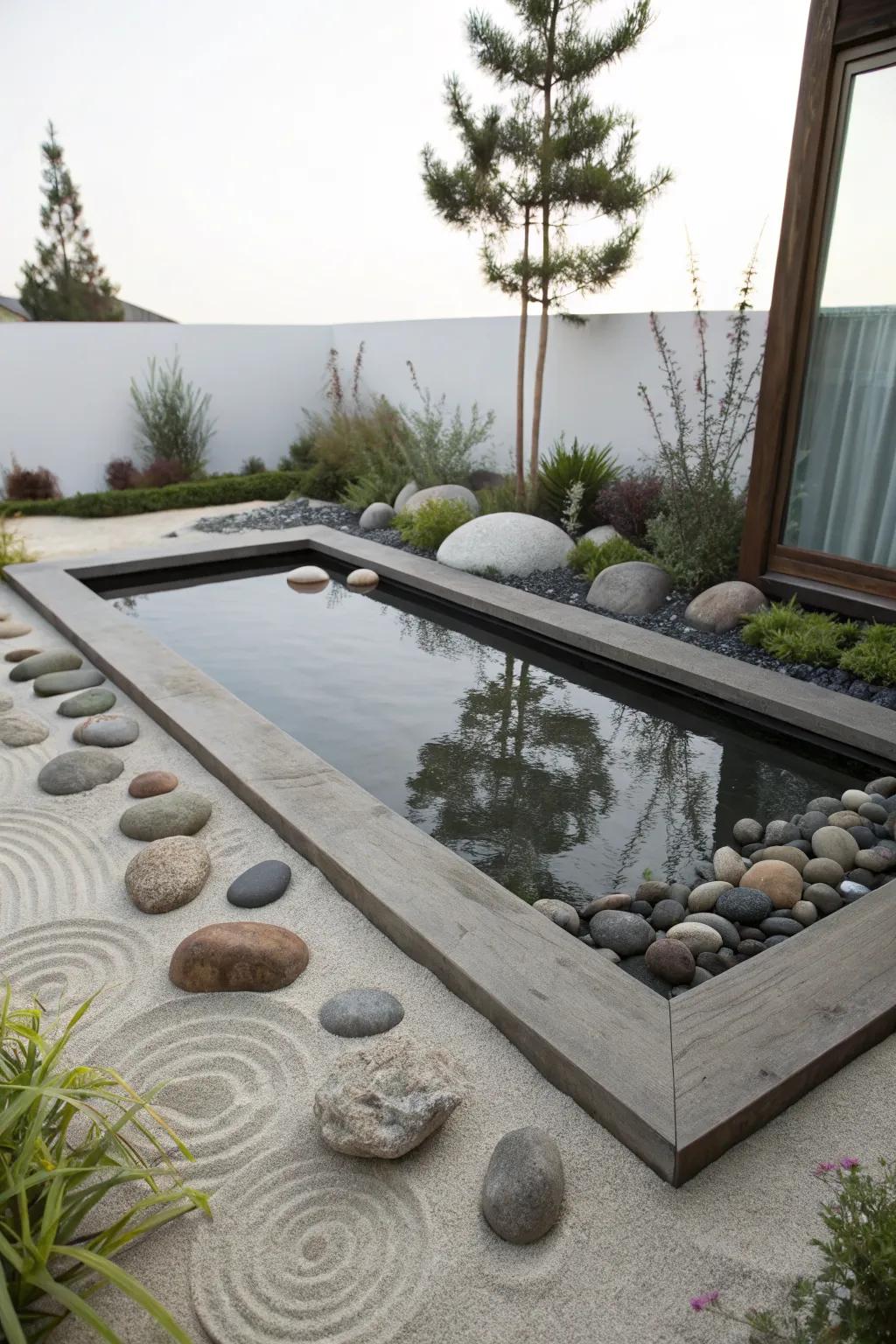 A Zen-inspired pool for ultimate relaxation.