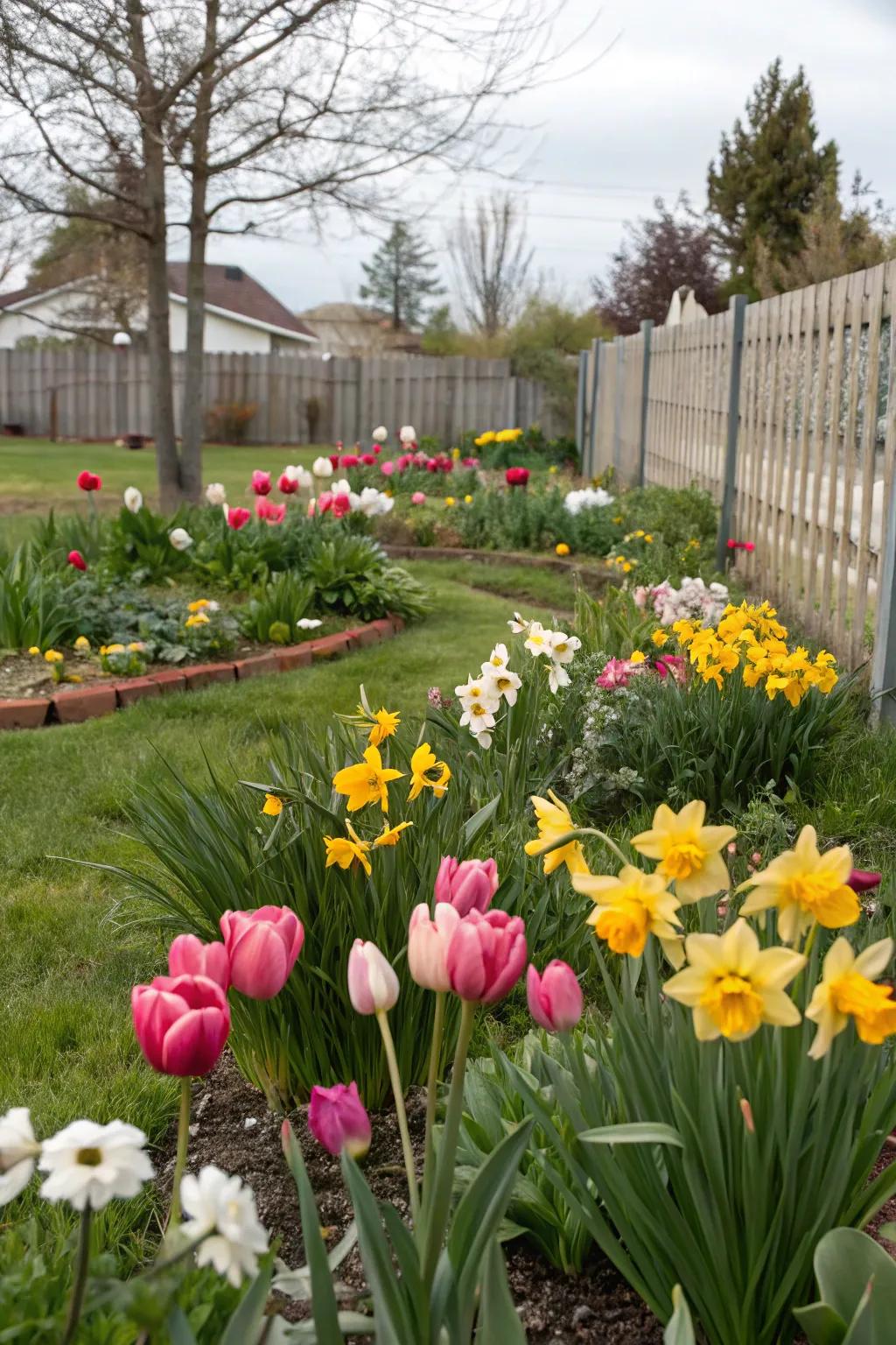 Seasonal blooms provide a changing tapestry of color and life.