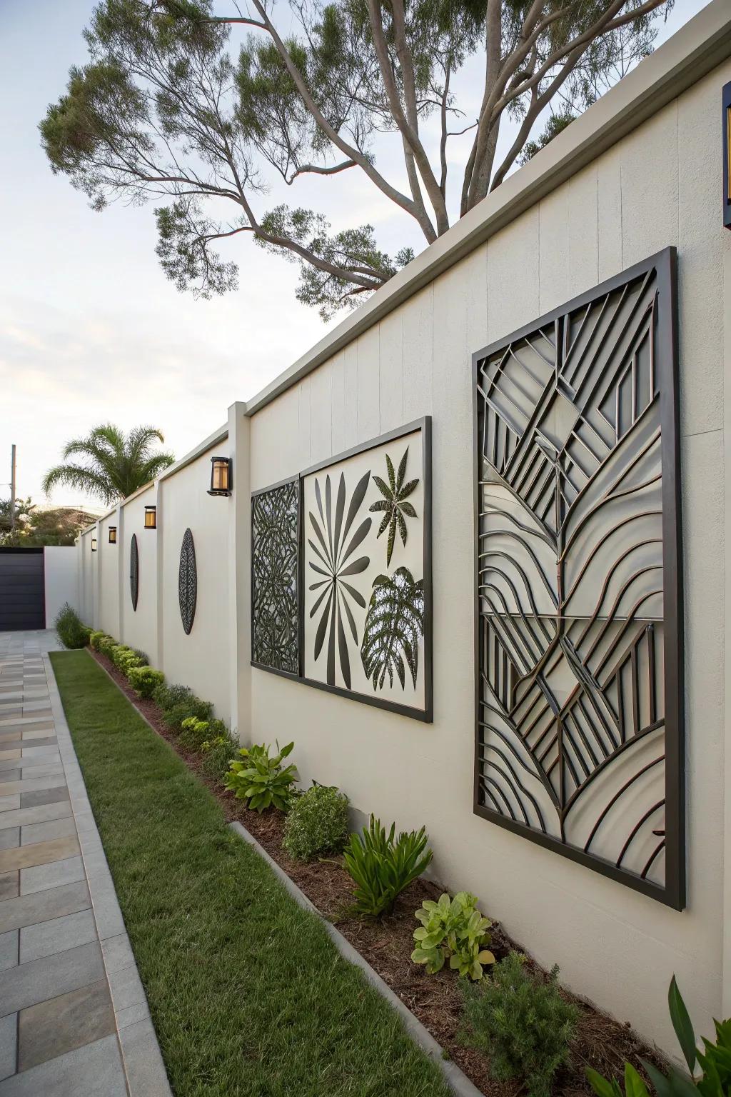 Make a statement with metal art accents.