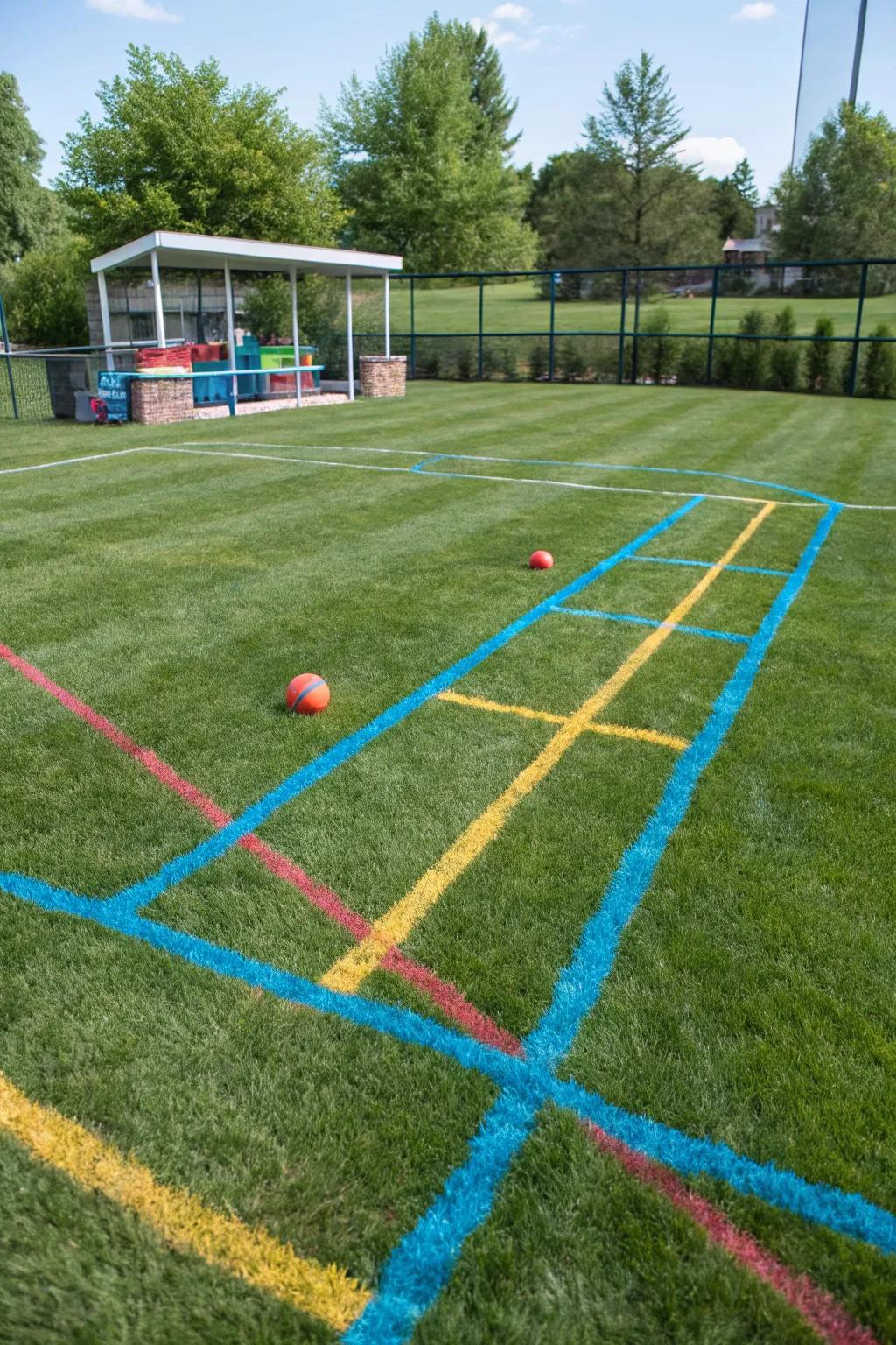 Vivid boundary lines can be both practical and visually striking.