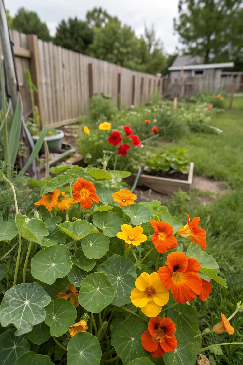 Edible wildflowers adding both beauty and flavor.