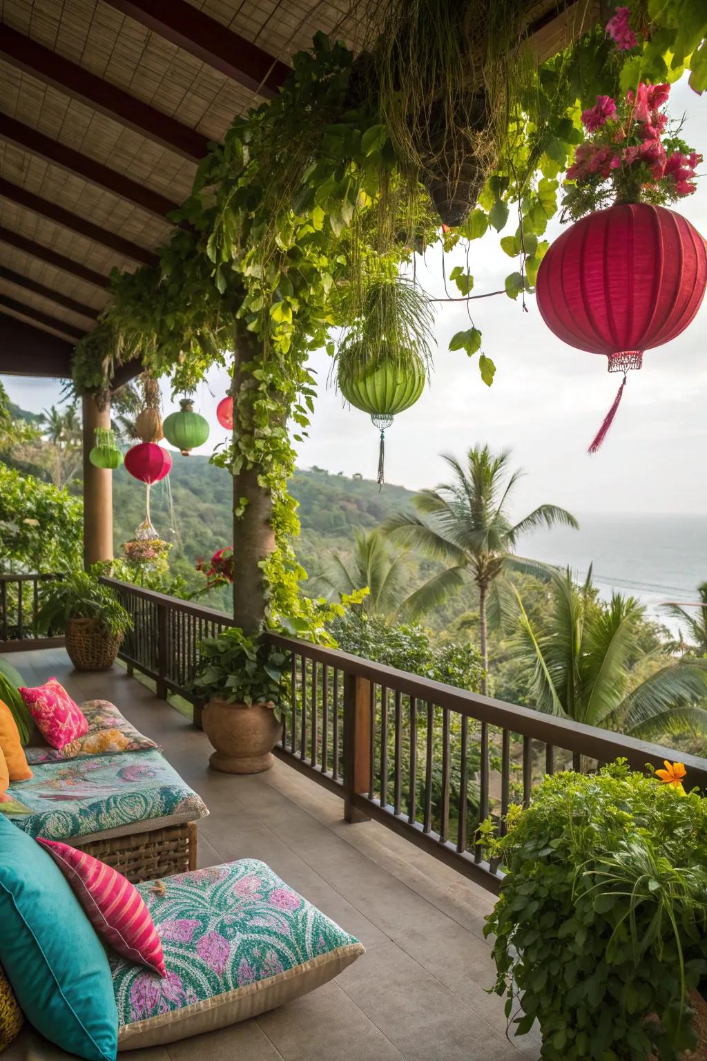 A tropical paradise on your very own balcony.