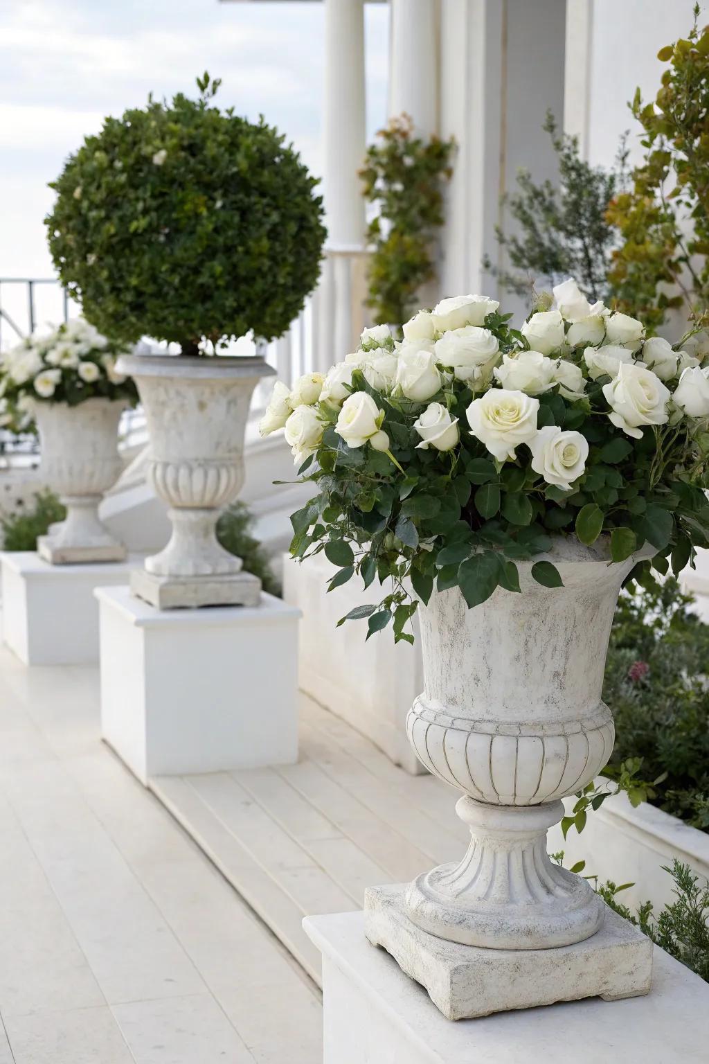 White roses offering timeless elegance.