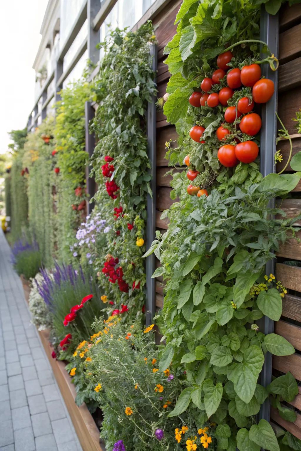 Transform your trellis into a lush living wall with diverse plantings.