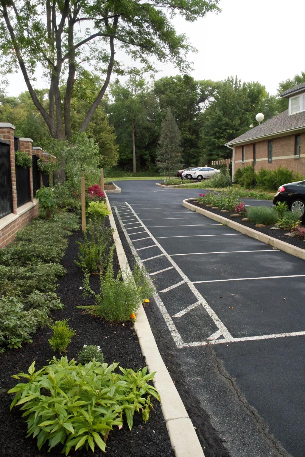 Multiple parking areas offer functionality and style.