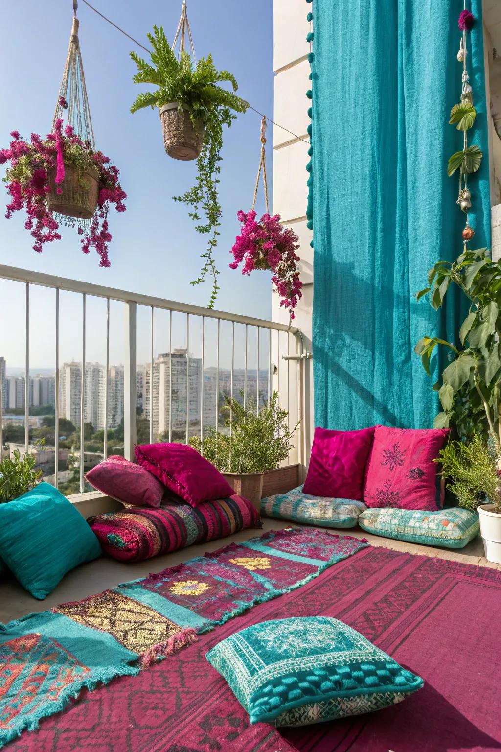 Bold colors add a vibrant and uplifting boho vibe.