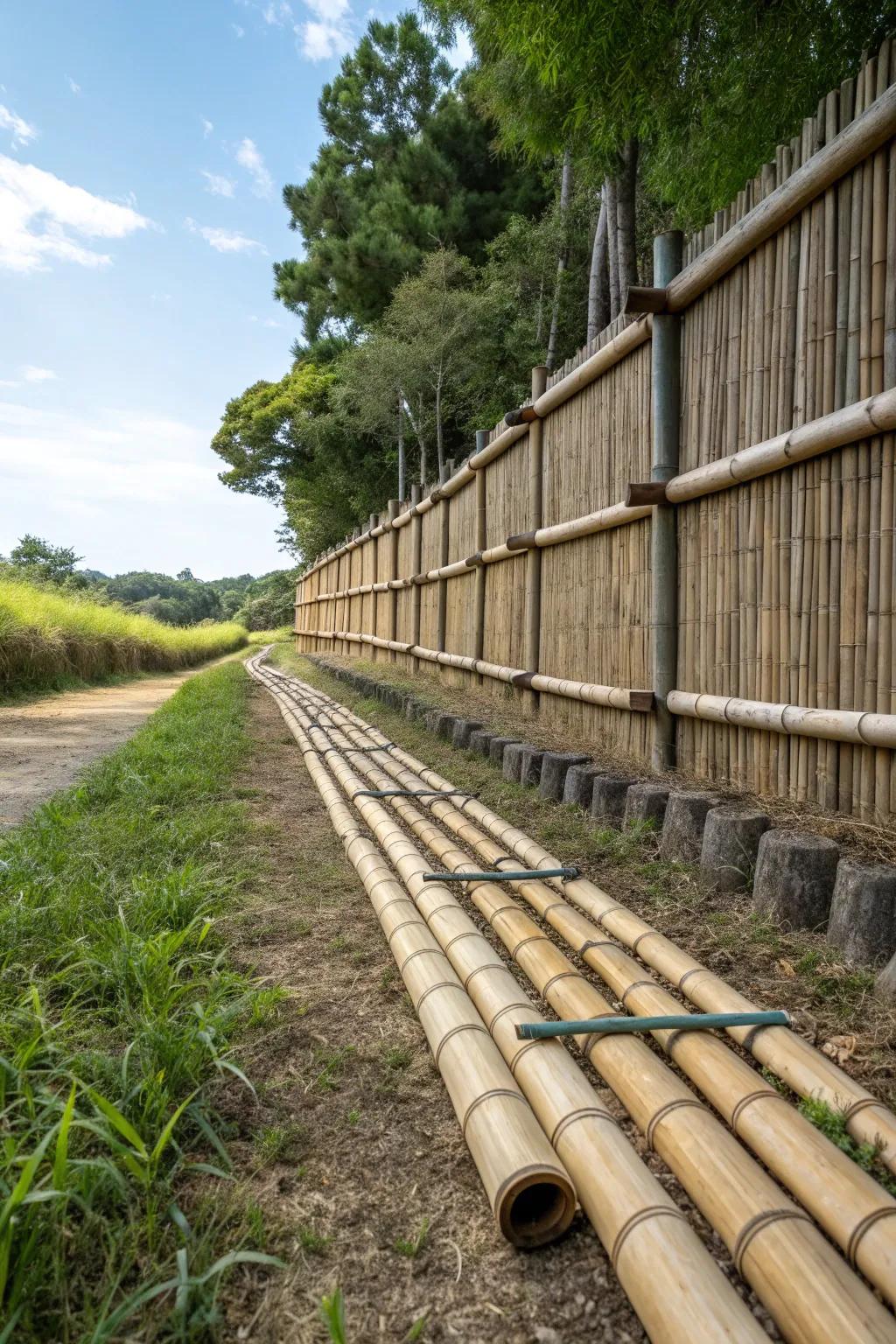 Bamboo rolls offer an eco-friendly and aesthetic solution.