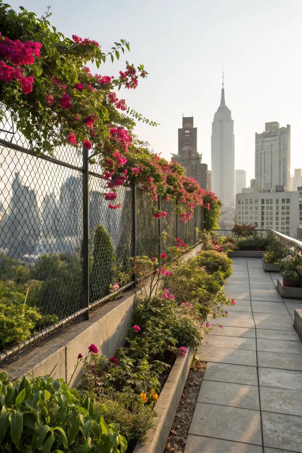 Bring nature to the city with rooftop bougainvilleas.