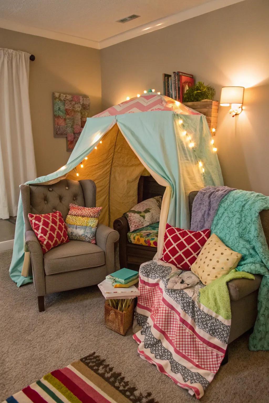 Relive the joy of childhood with indoor fort adventures.
