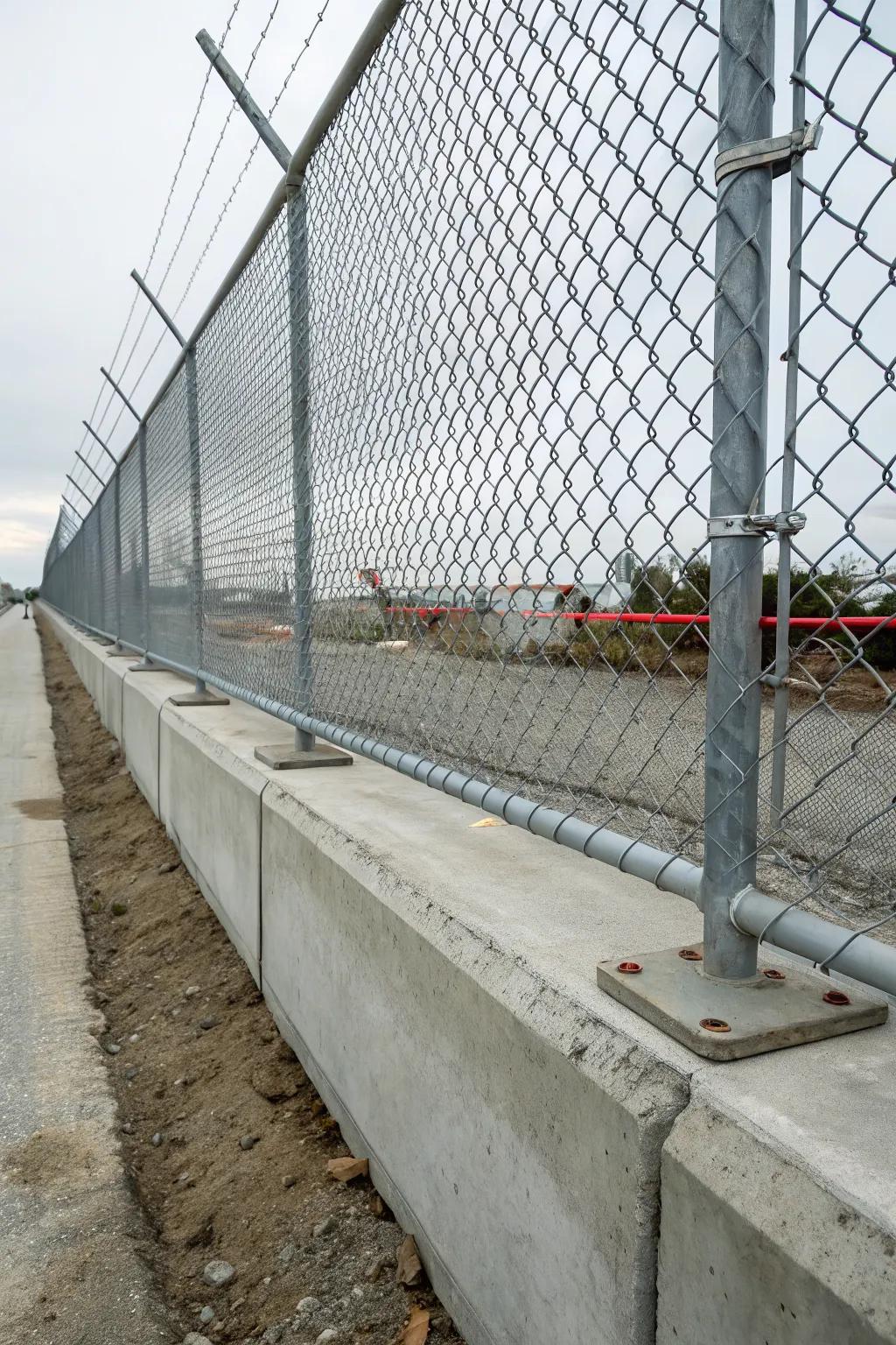 Concrete footers offer a permanent solution to fence gaps.