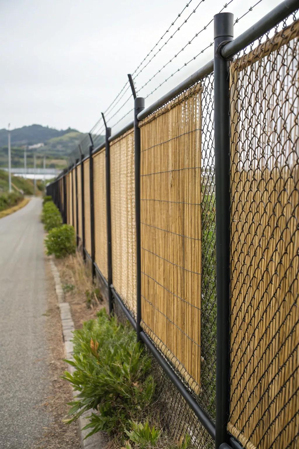 Privacy screens offer elegance and seclusion.