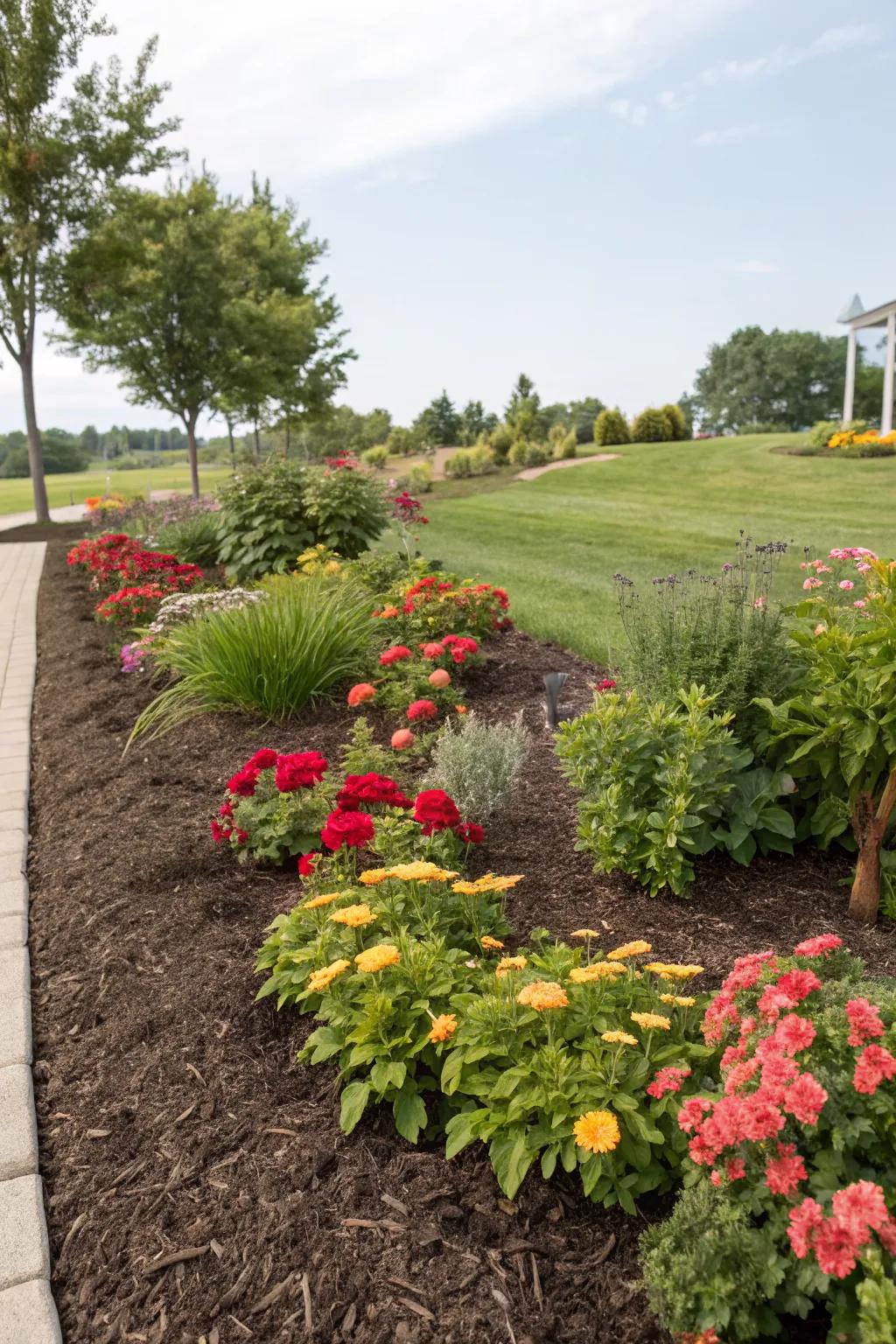 Mulch gives your garden beds a polished, professional look.