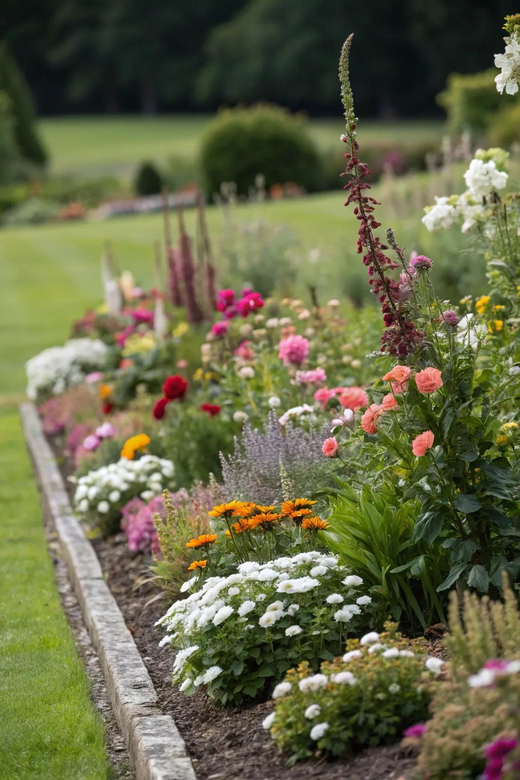 Layering plants adds depth and dimension to any garden.
