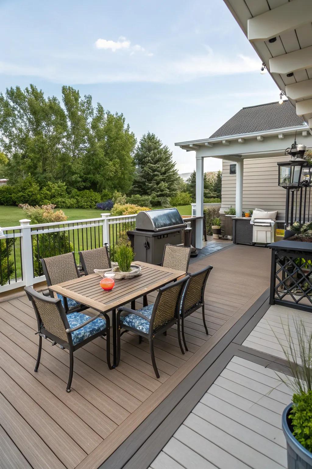 Activity zones on your deck maximize its functionality and enjoyment.