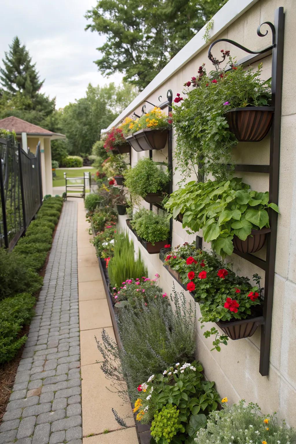 Maximize vertical space with charming wall planters.
