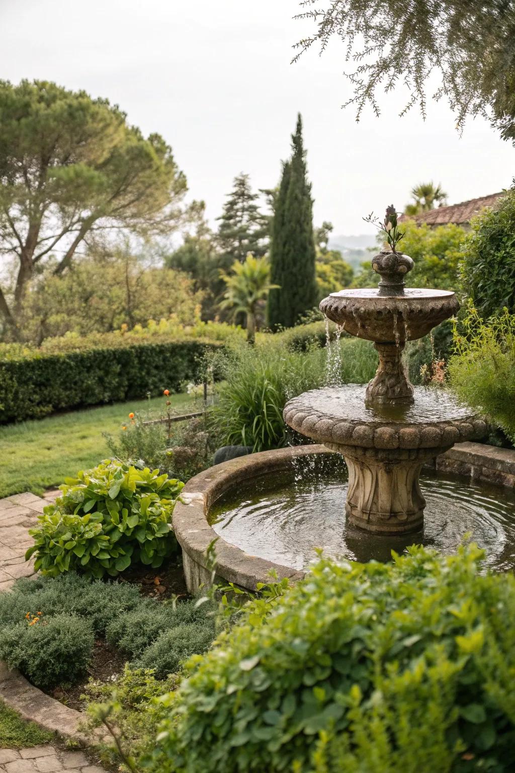 A DIY water feature adds tranquility and attracts wildlife.