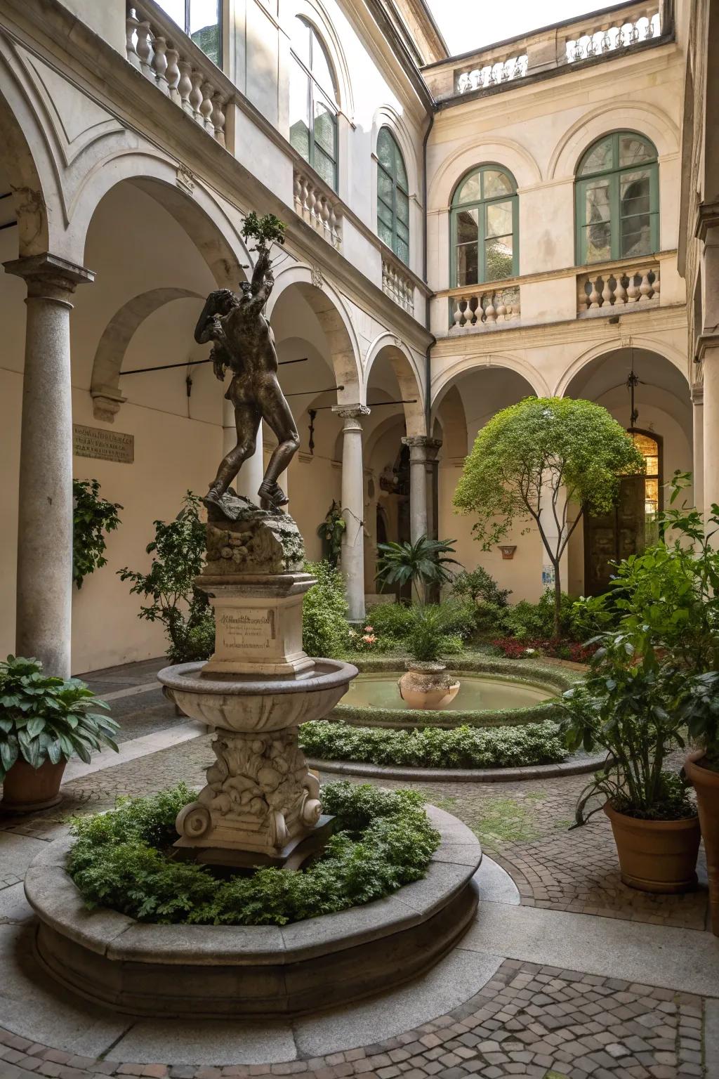 Add personality with artistic sculptures.