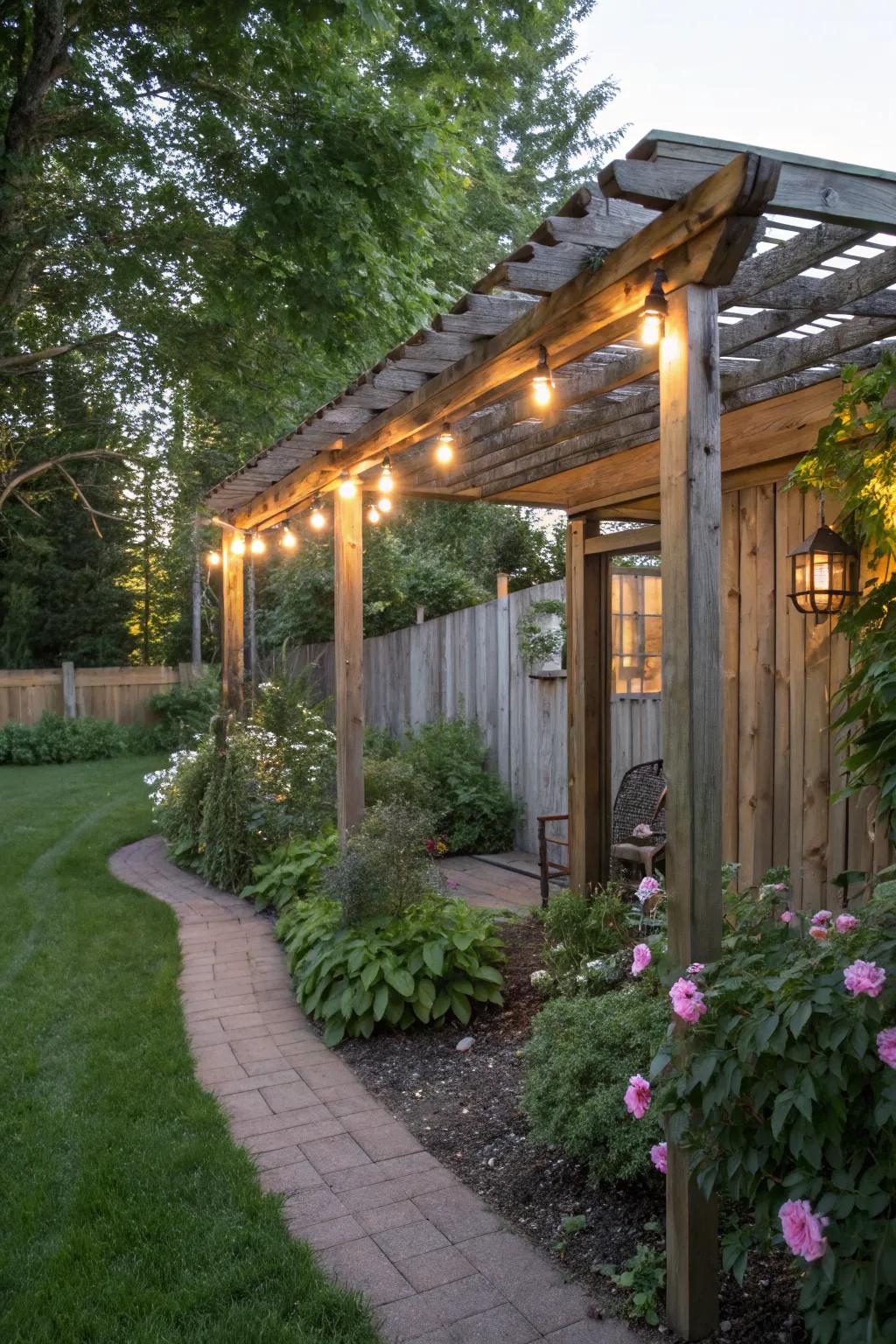 Embrace sustainability with an eco-friendly pergola.