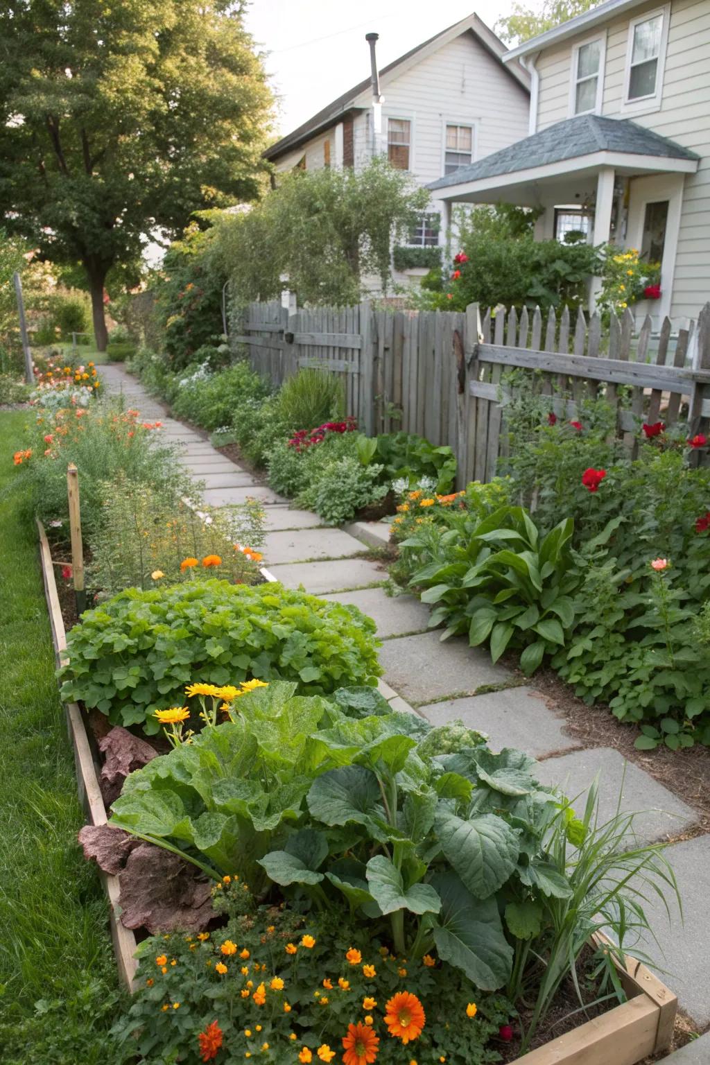Edible landscaping combines beauty and utility.
