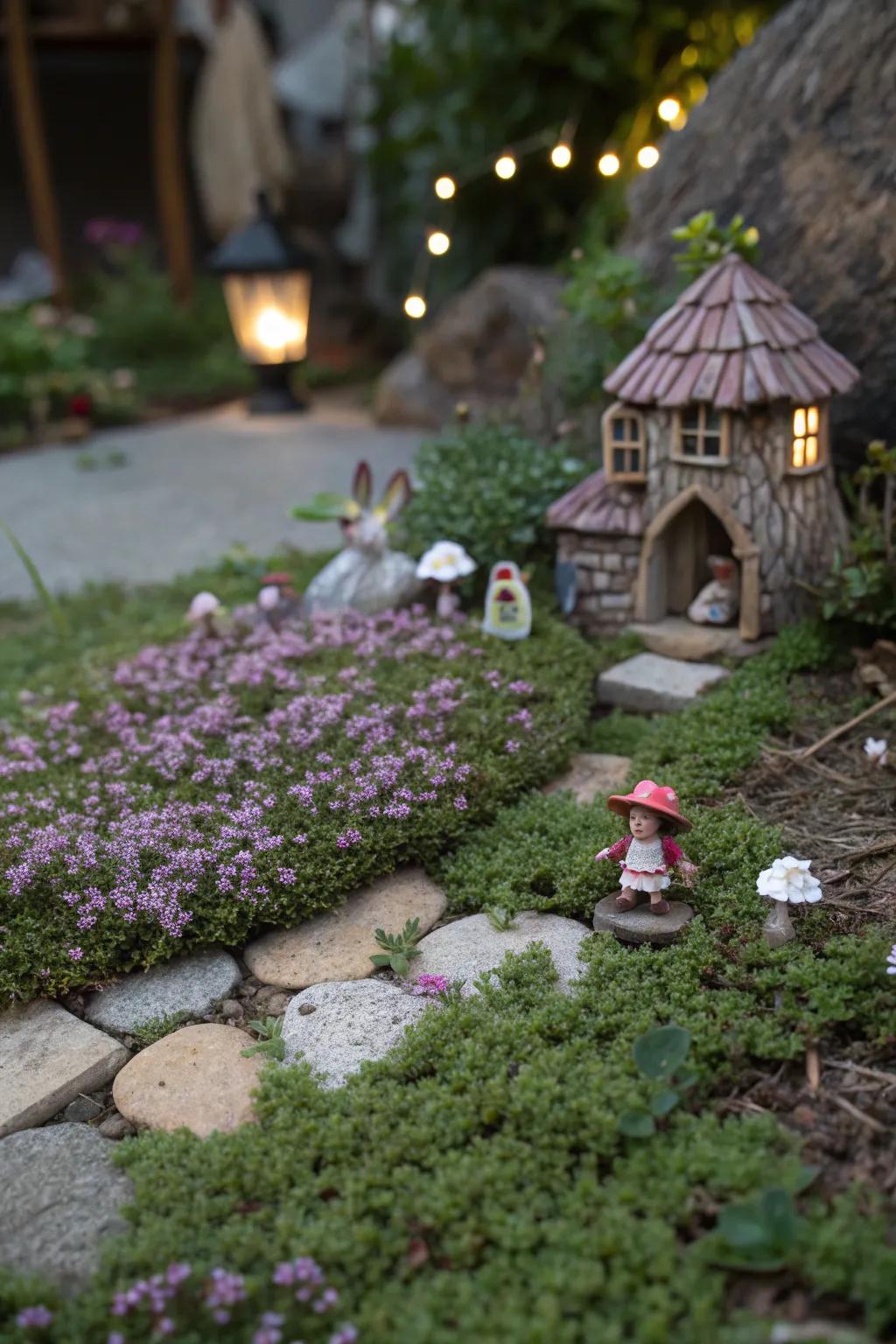 Enchant fairy gardens with thyme as the magical ground.