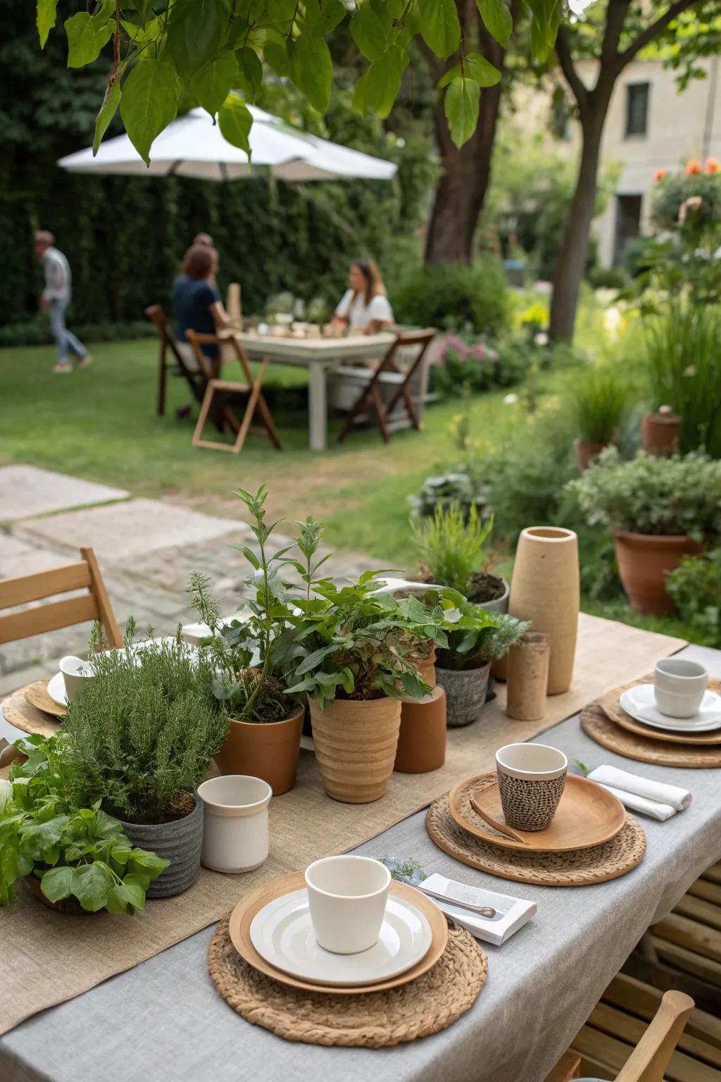 Eco-friendly decor for a sustainable celebration.