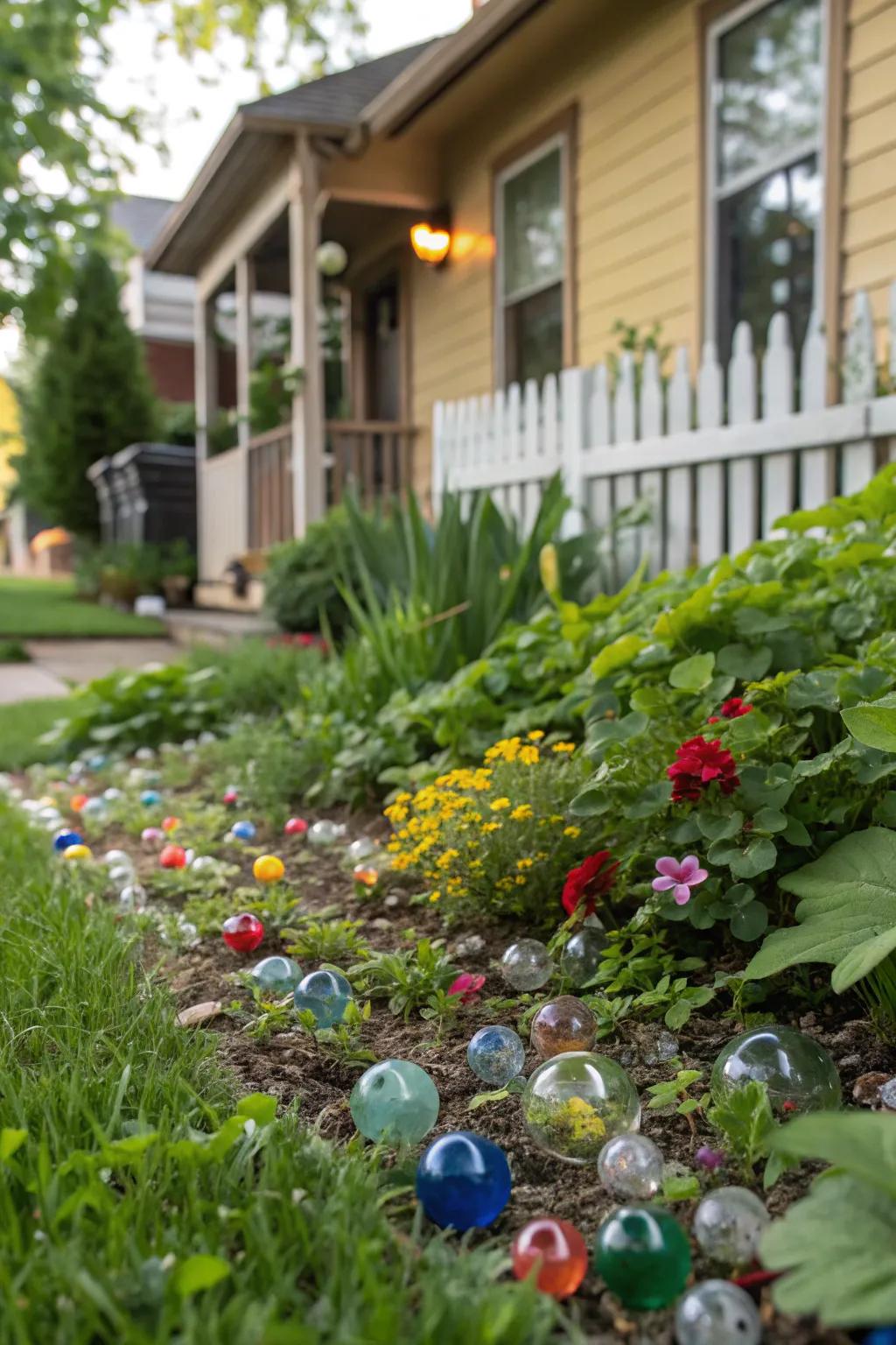 Whimsical touches bring playful charm to your desert landscape.