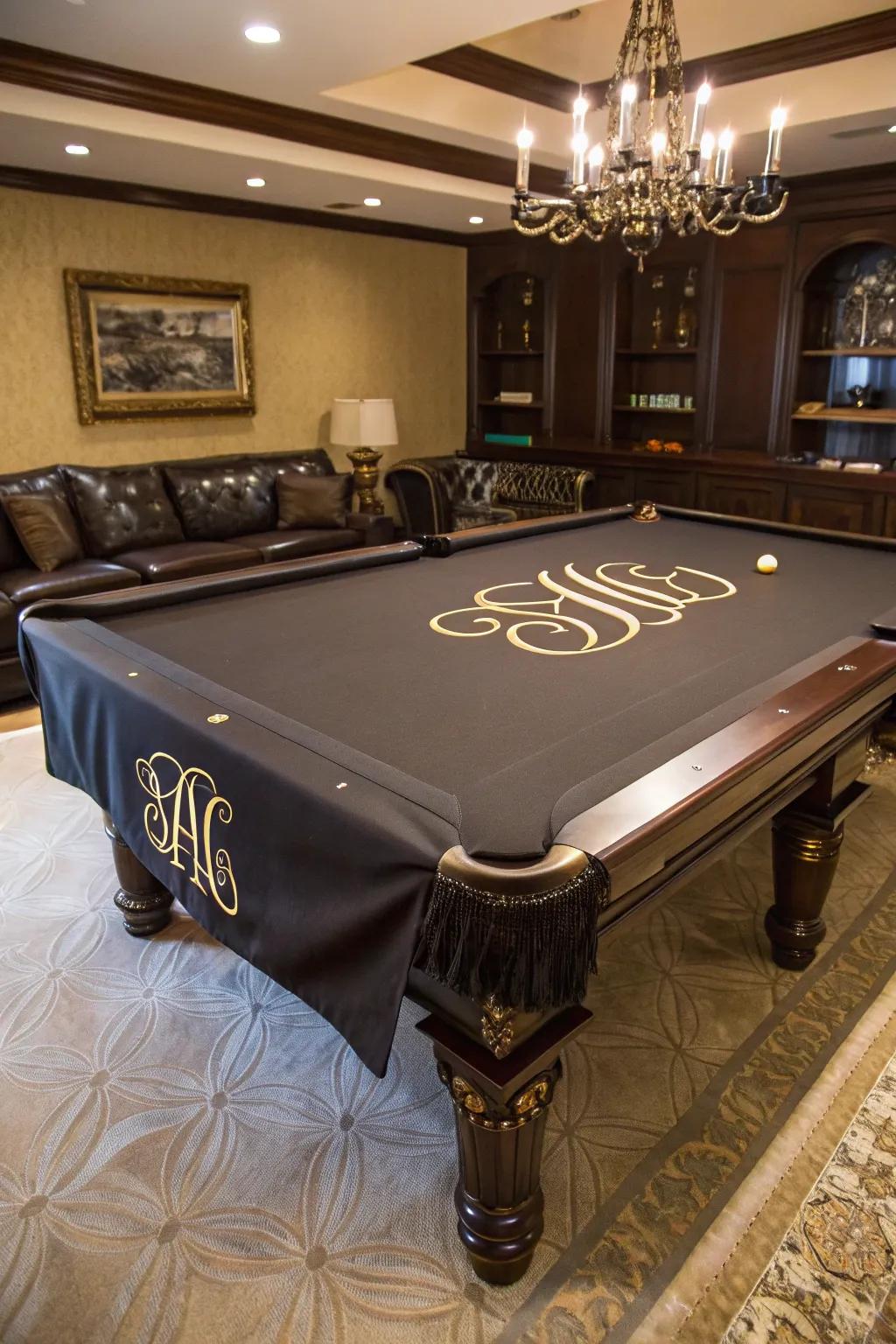 Monogrammed covers add a personal touch of elegance.