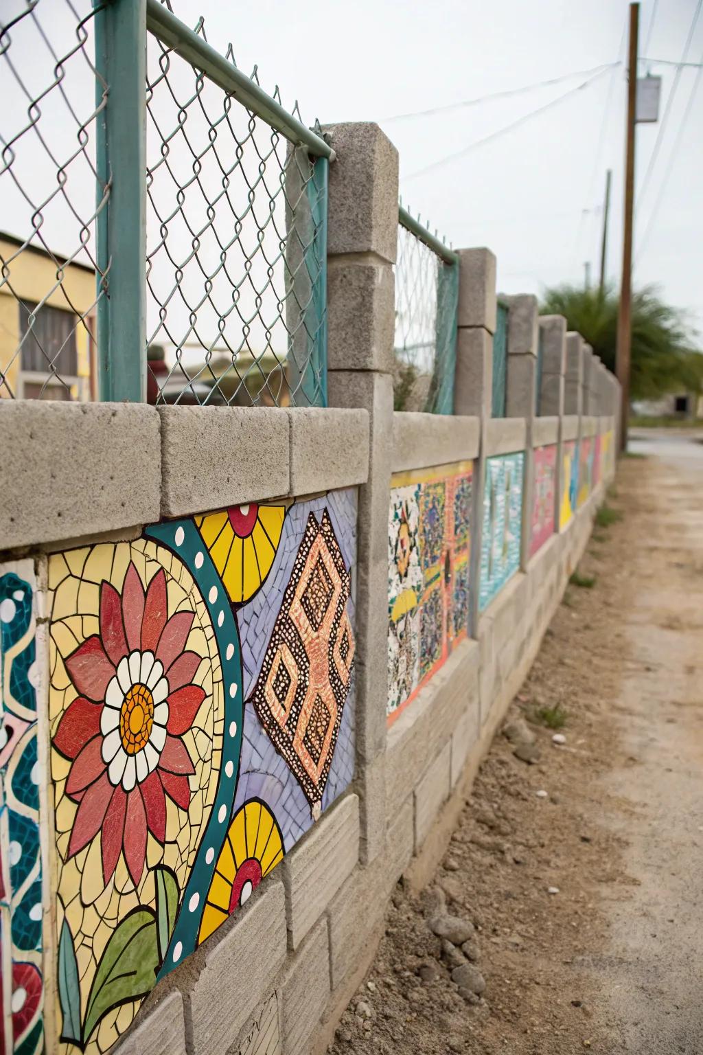 Add elegance and artistry with mosaic tile embellishments.
