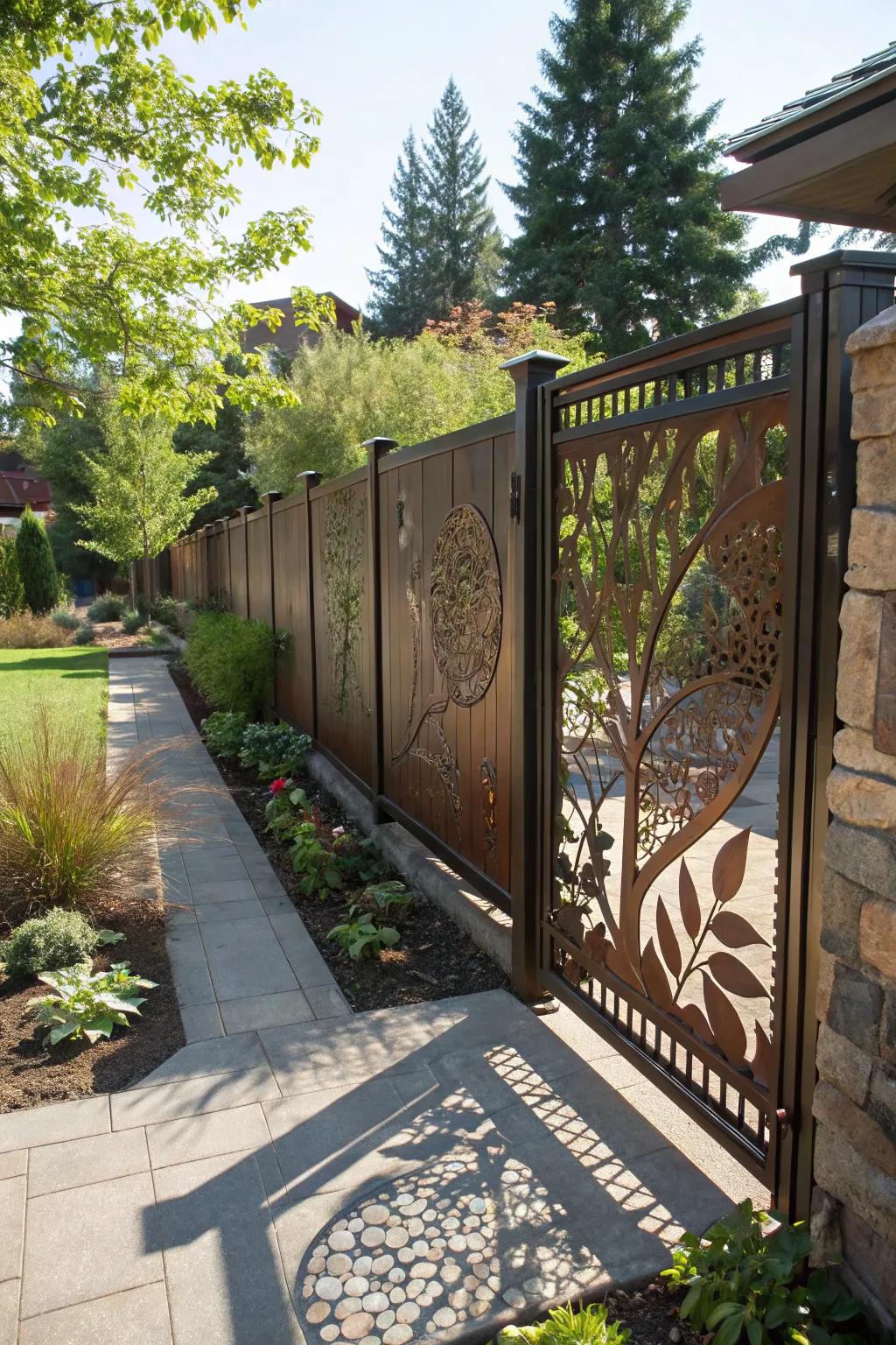 Turn your fence into art with creative panels.