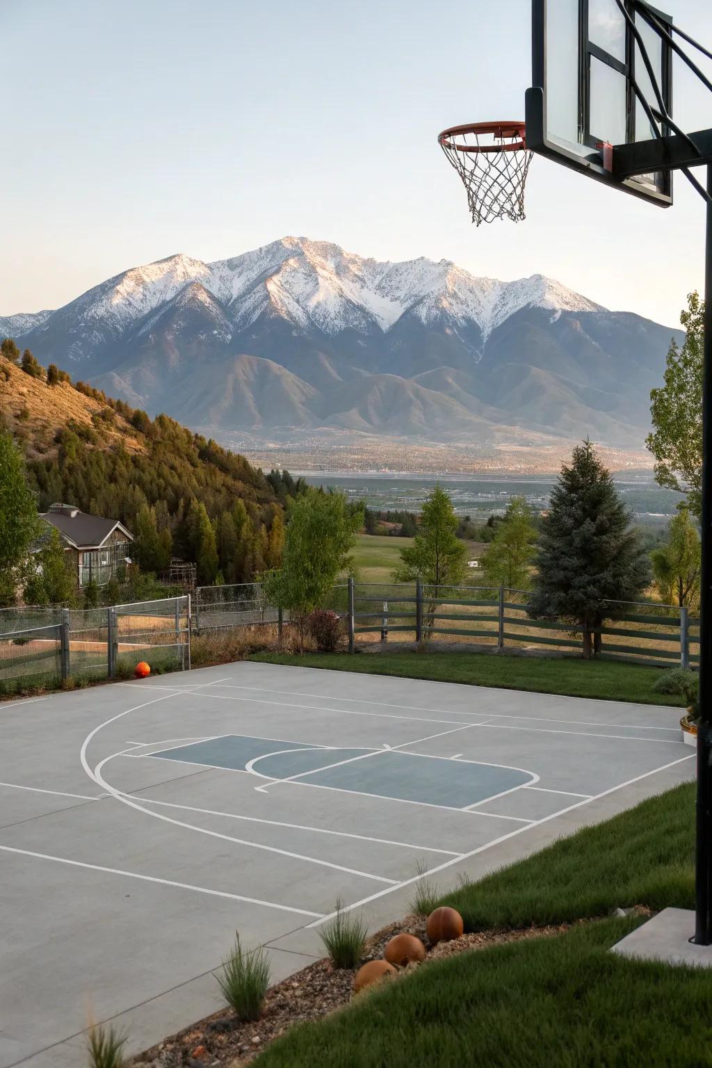 A court with a view enhances the playing experience.