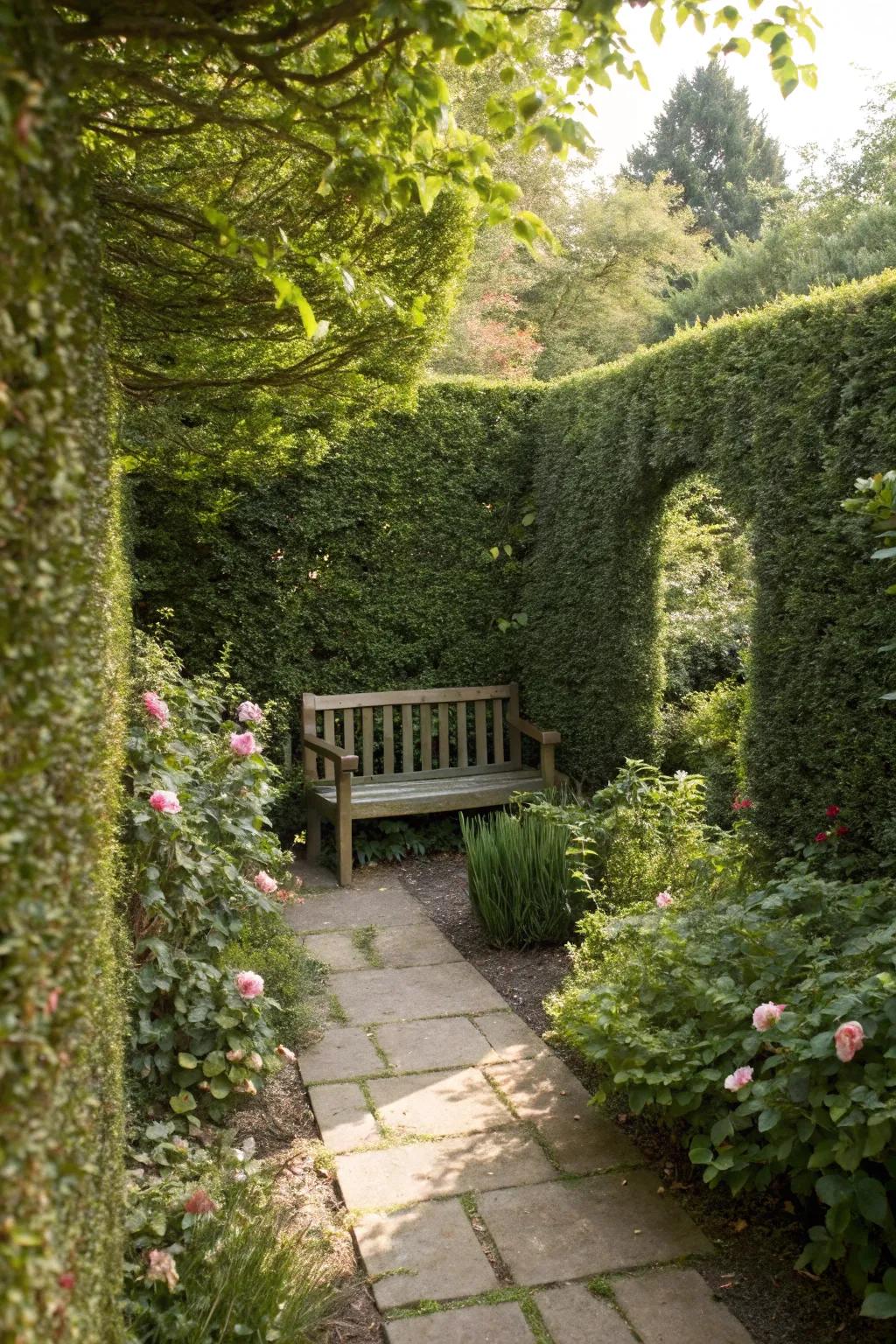 A private nook offers a peaceful escape.