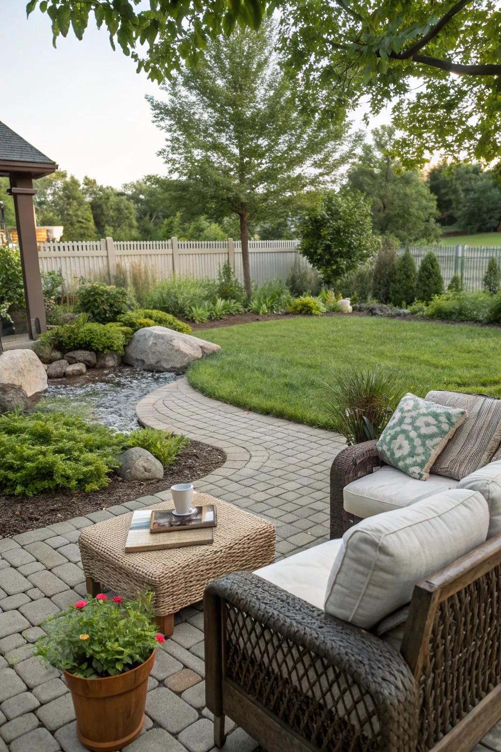 Eco-friendly hardscapes combine style and sustainability.