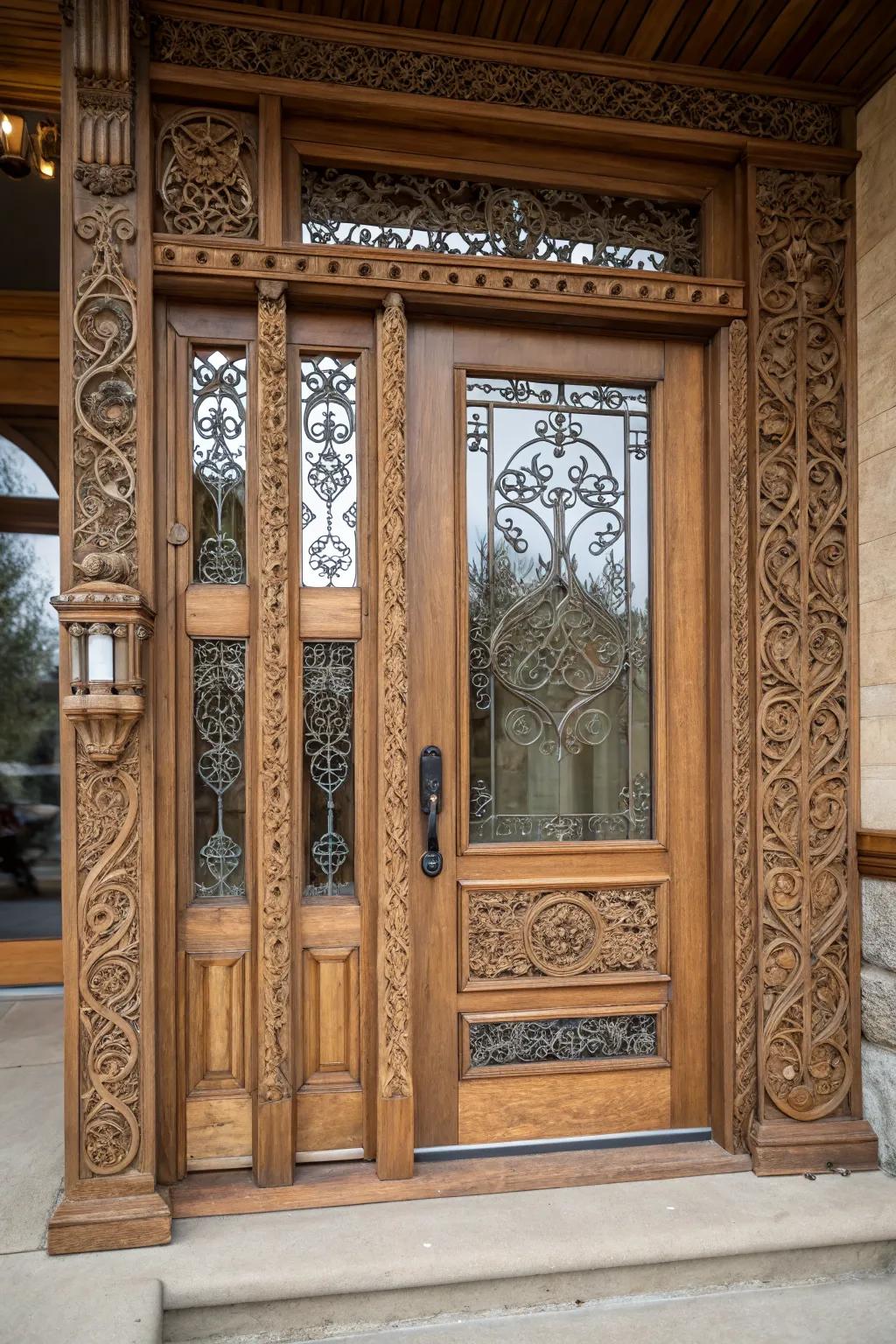 A craftsman door that highlights the beauty of handcrafted details.