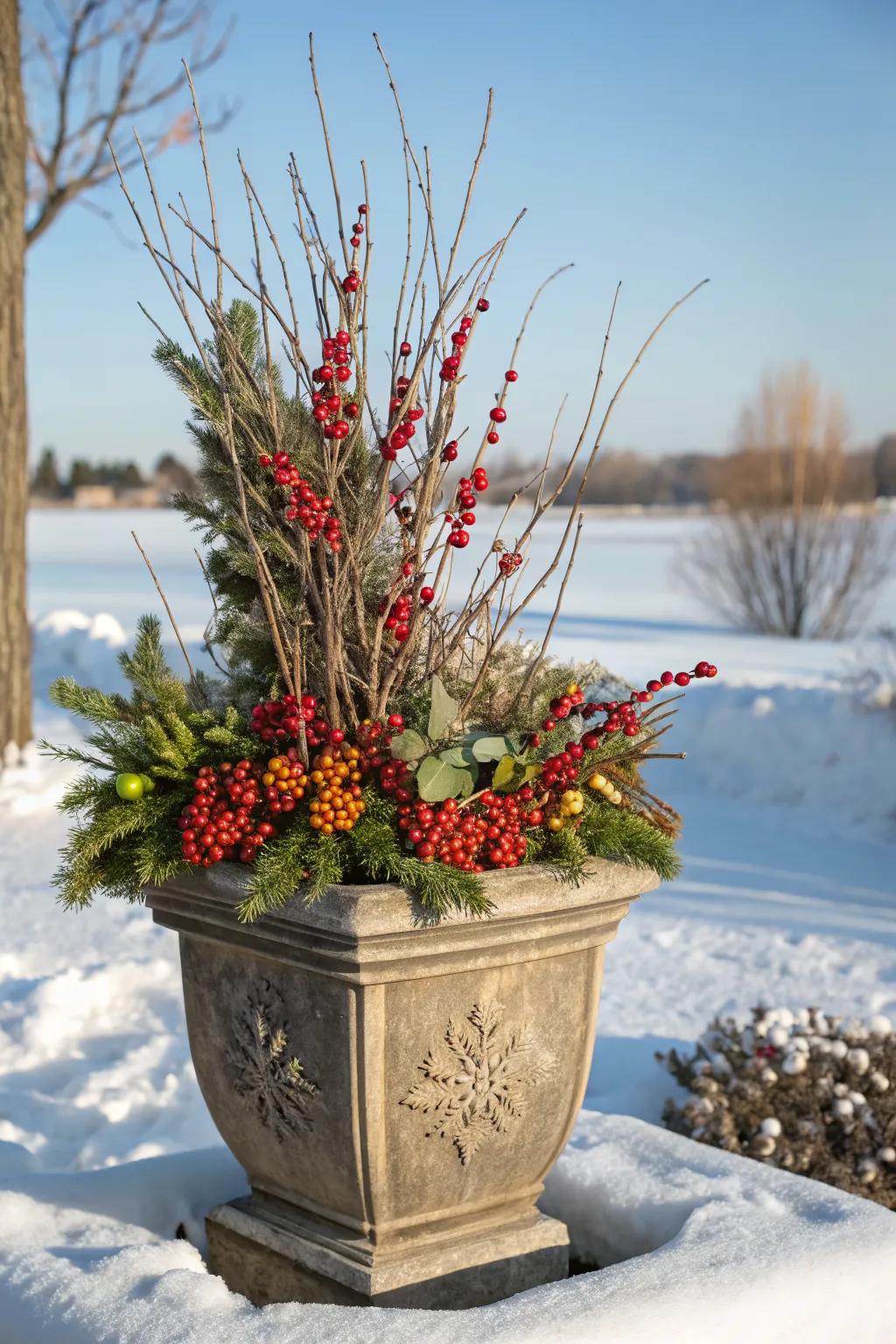 Faux elements provide vibrant, long-lasting color.