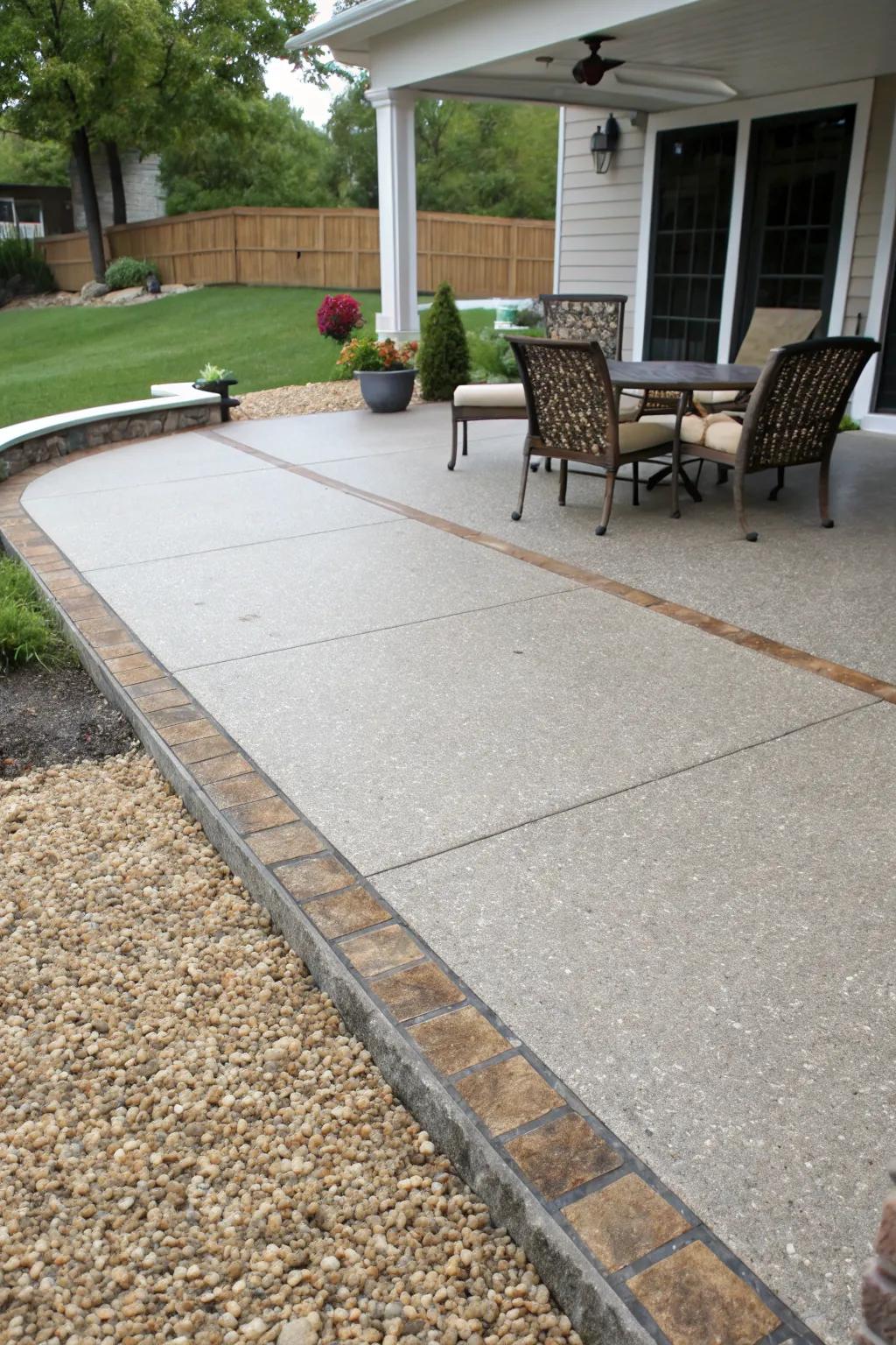 Textured borders add definition and style.