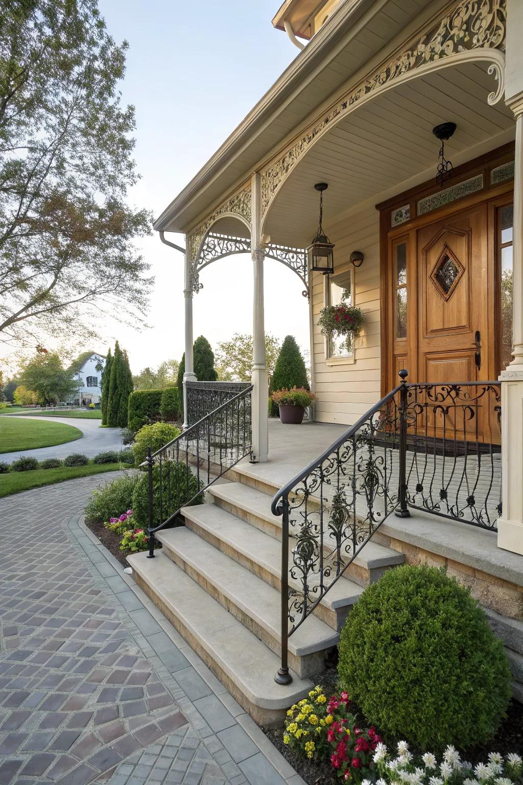 Steps add grandeur and depth to your porch entrance.