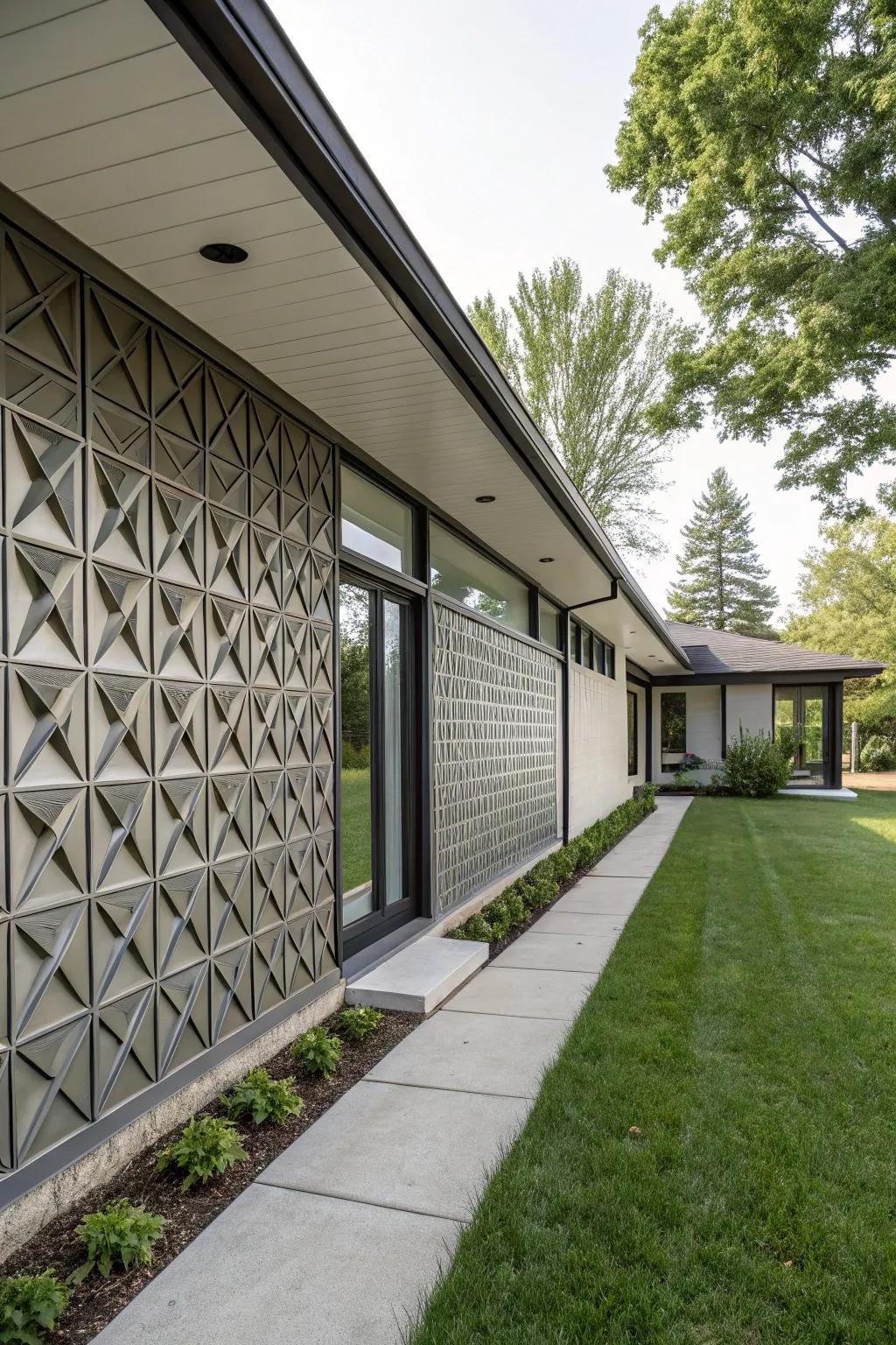 Artistic flair with geometric patterns.