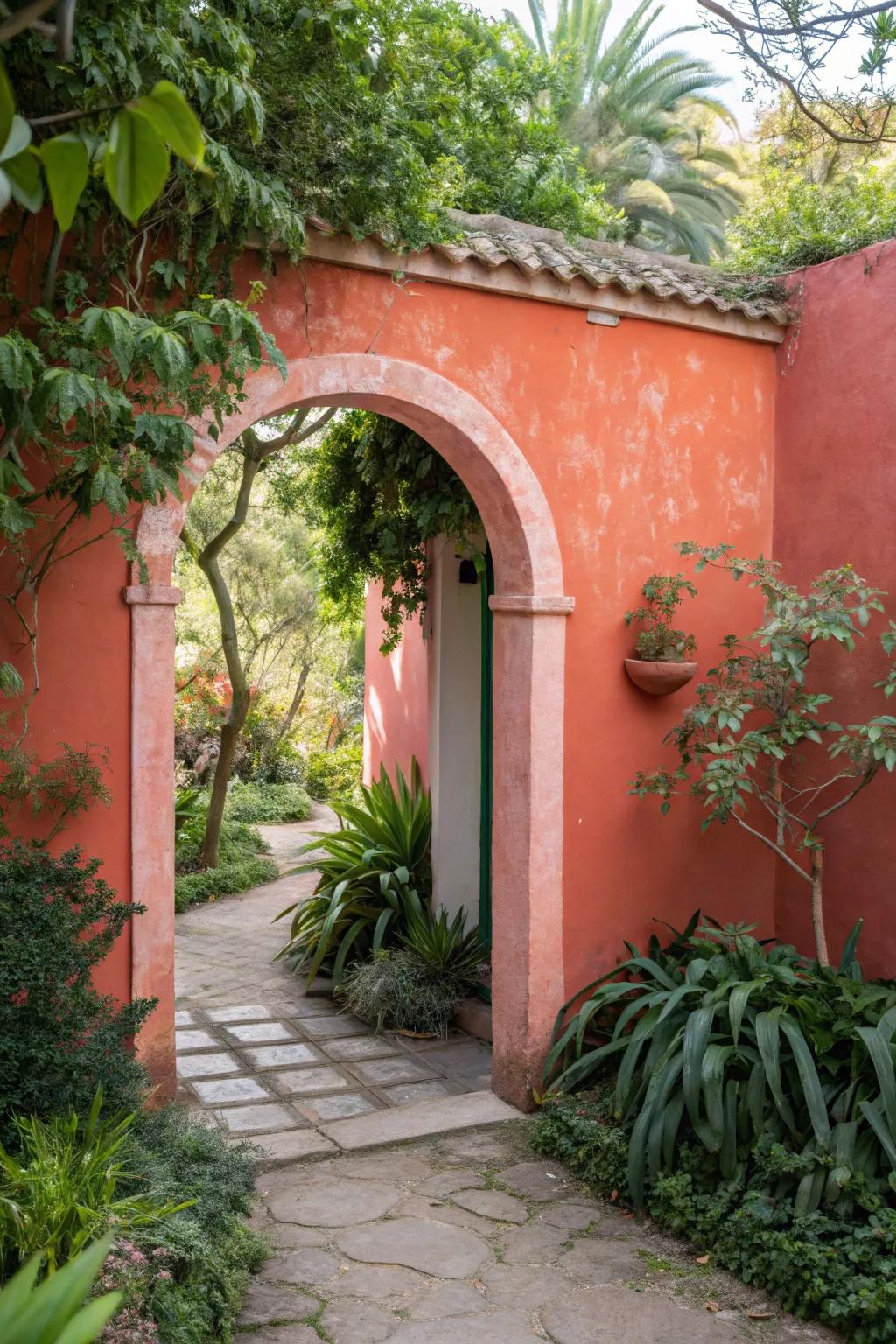 Accent colors highlight architectural features beautifully.