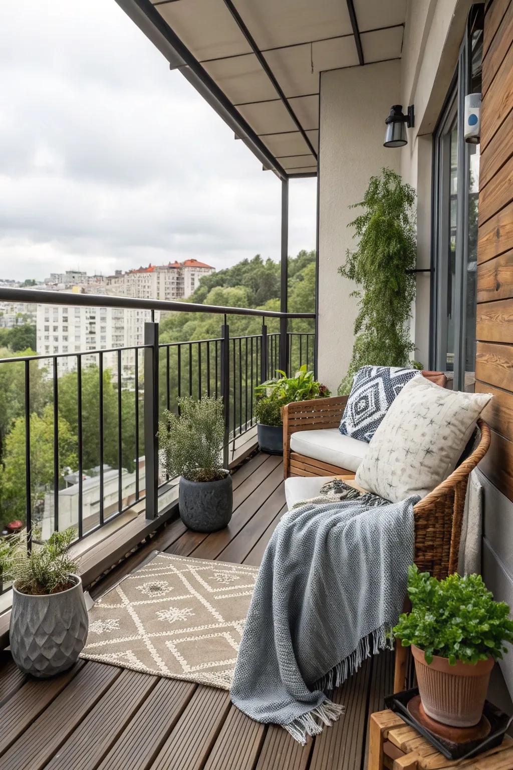 Create depth with an eclectic mix of materials.