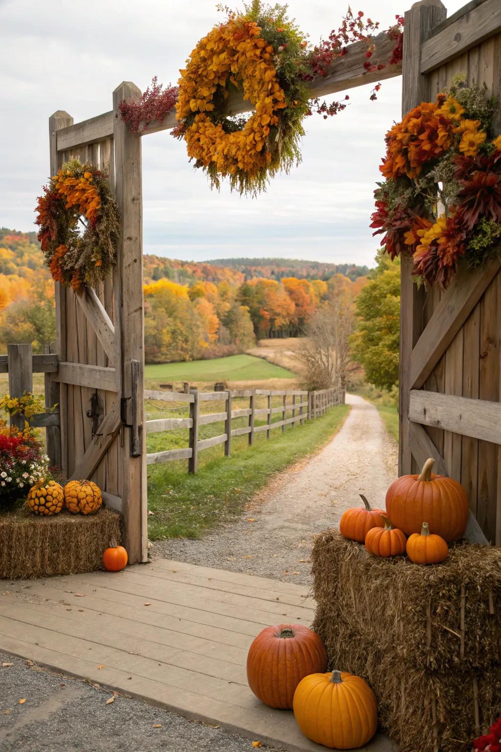 Seasonal decorations keep the entrance lively and festive.