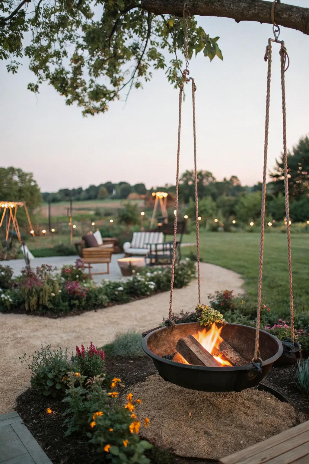 A portable fire pit that brings flexibility to your outdoor setup.
