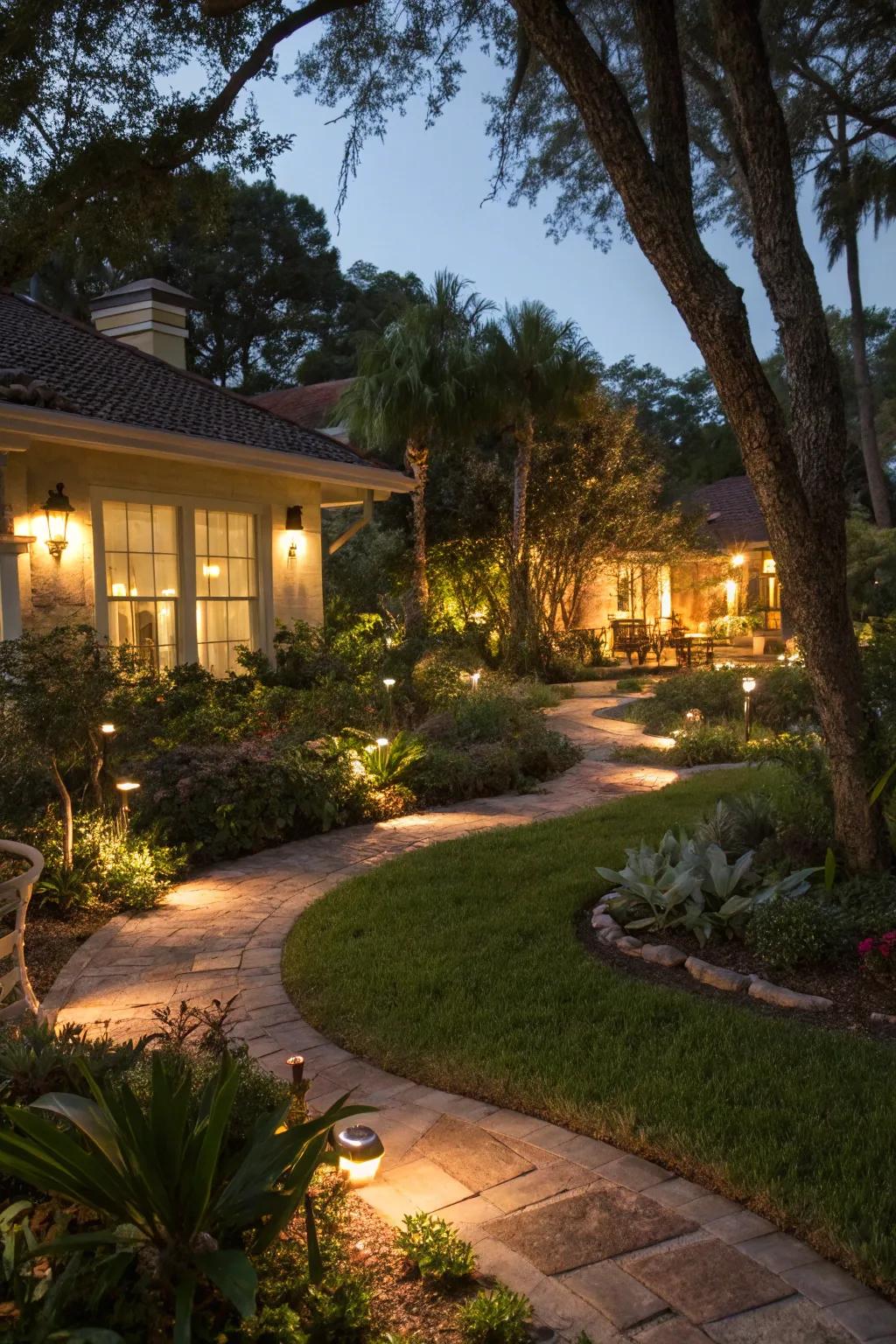 Outdoor lighting enhances the ambiance and safety of your garden.