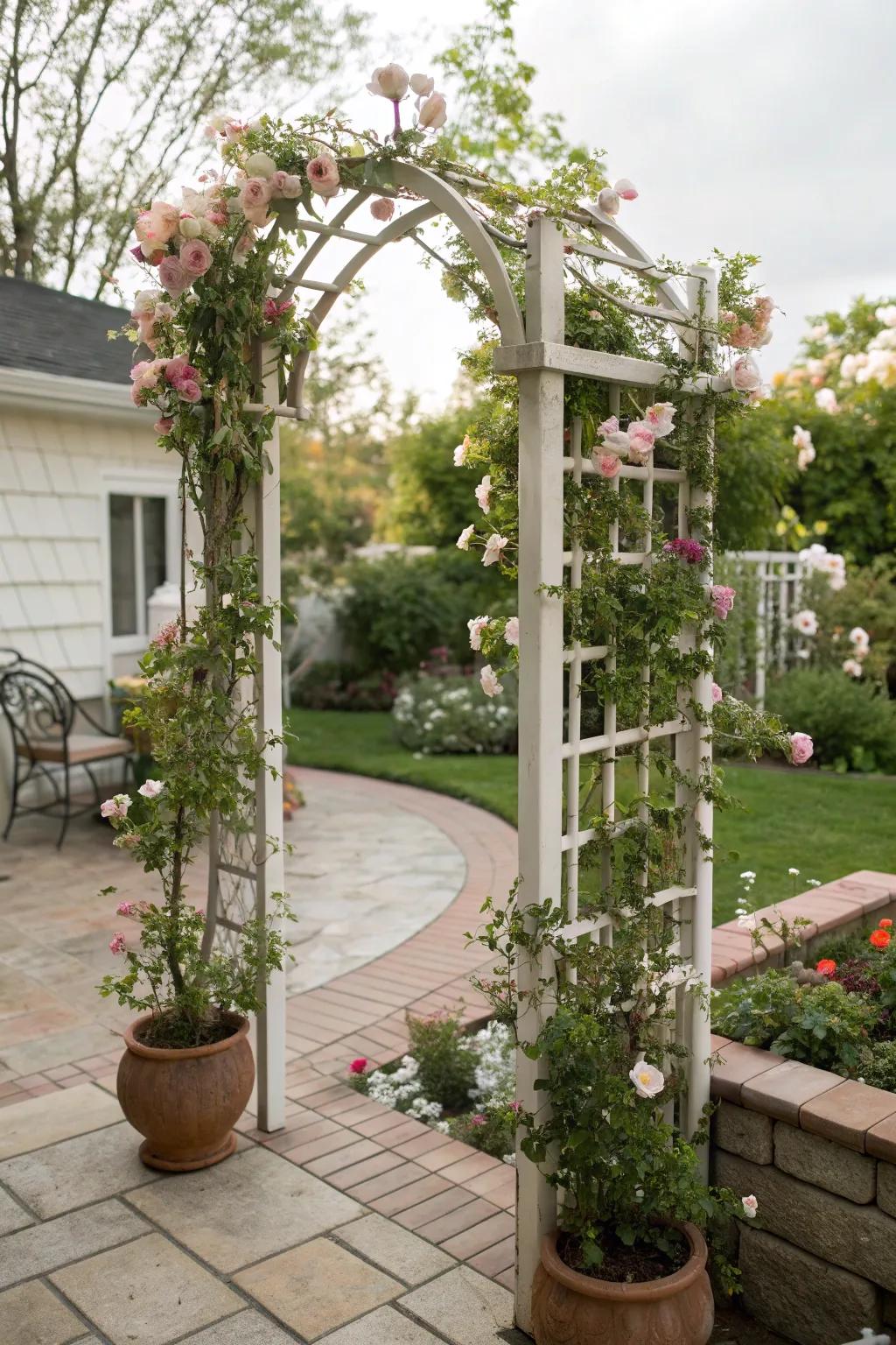 Mini trellises are perfect for smaller spaces.